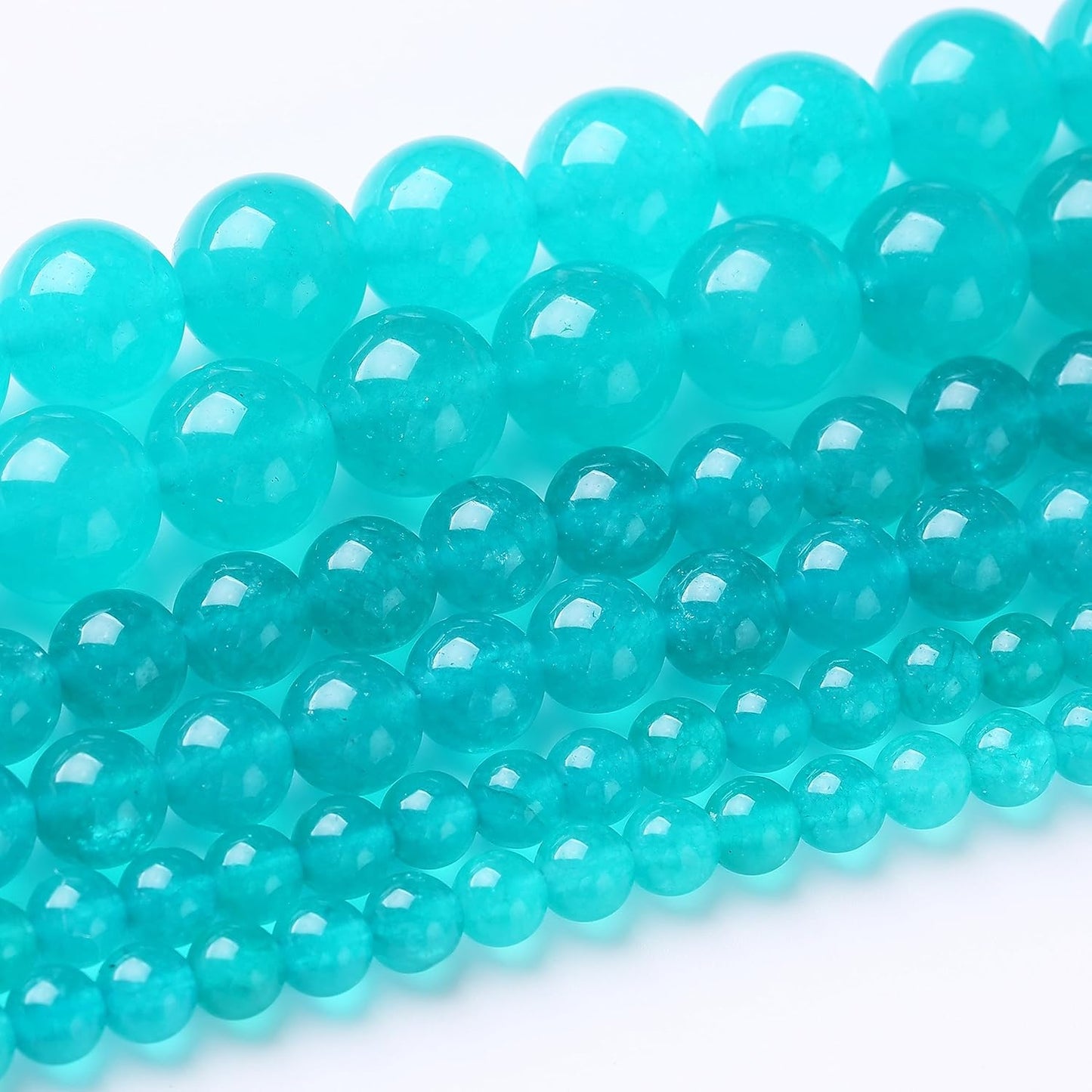 32PCS 10MM Amazonite Blue Chalcedony Stone Beads Energy Healing Beads for DIY Jewelry Bracelet Necklace Making for Jewelry Making 15Inch…