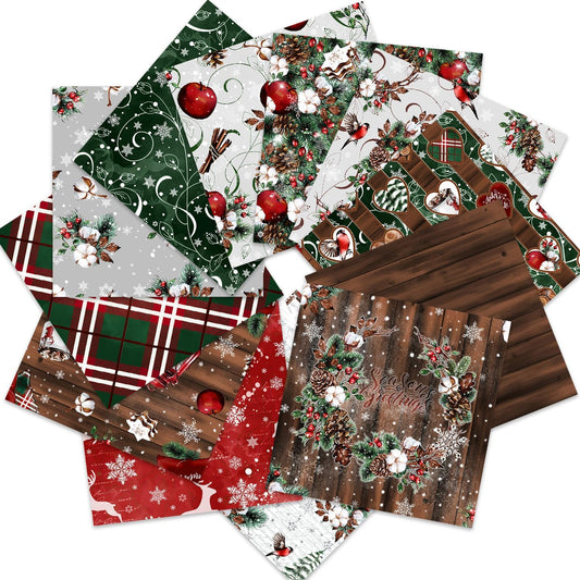 Christmas Scrapbook Paper 12×12,Merry Christmas Tree Deer Patterned Paper,24 Sheets Double-Sided Wooden Scrapbooking CardStock Papers Pad for Holiday Cardmaking DIY Origami Papers.
