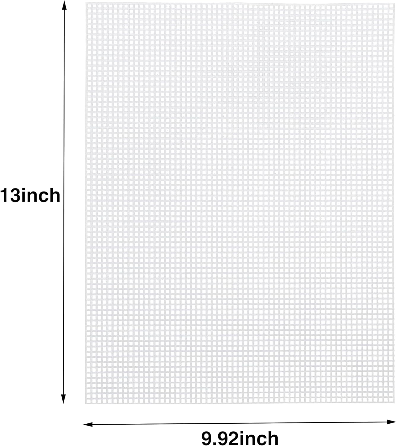 8 Plastic mesh Canvas Sheets for Embroidery Crafts, Acrylic Yarn Crafts, Knitting and Crochet Projects (9.92 x 13 inches, 10 Knitting Needles Included, Clear Color)