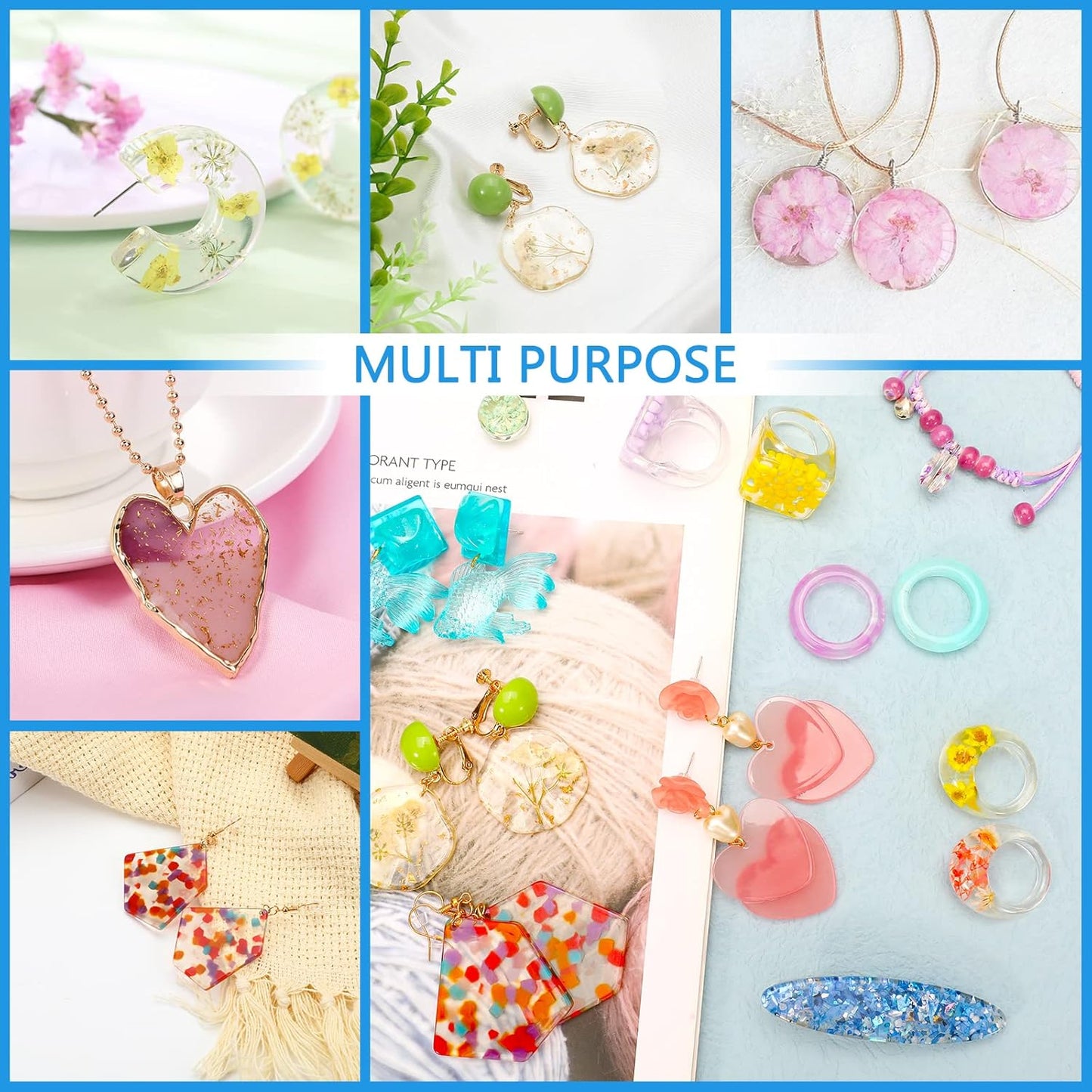 KISREL UV Resin 500g - Upgraded UV Resin Kit, Hard Type Crystal Clear Ultraviolet Curing UV Epoxy Resin for Craft Jewelry Makin