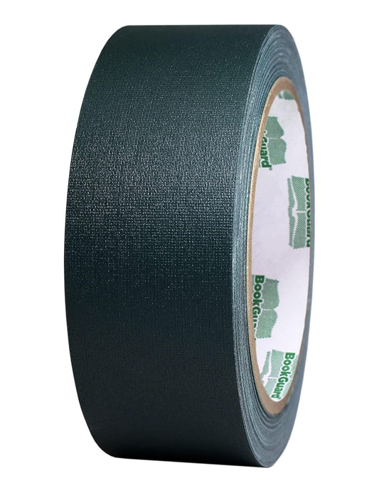 BookGuard 1-1/2 Inch Vinyl-Coated Cotton Cloth Bookbinding Repair Tape, 15 Yard Roll, Forest Green