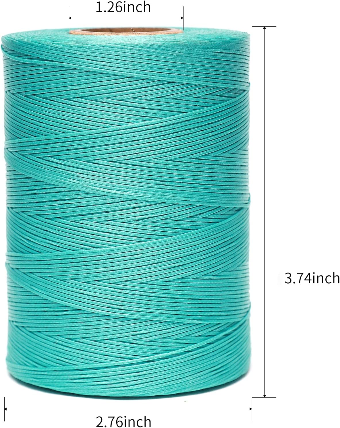 Waxed Thread,852Yards 150D 0.8mm Flat Polyester Wax Thread for Hand Sewing Leather Craft DIY Projects Shoes Repair Book Binding(Aquamarine)