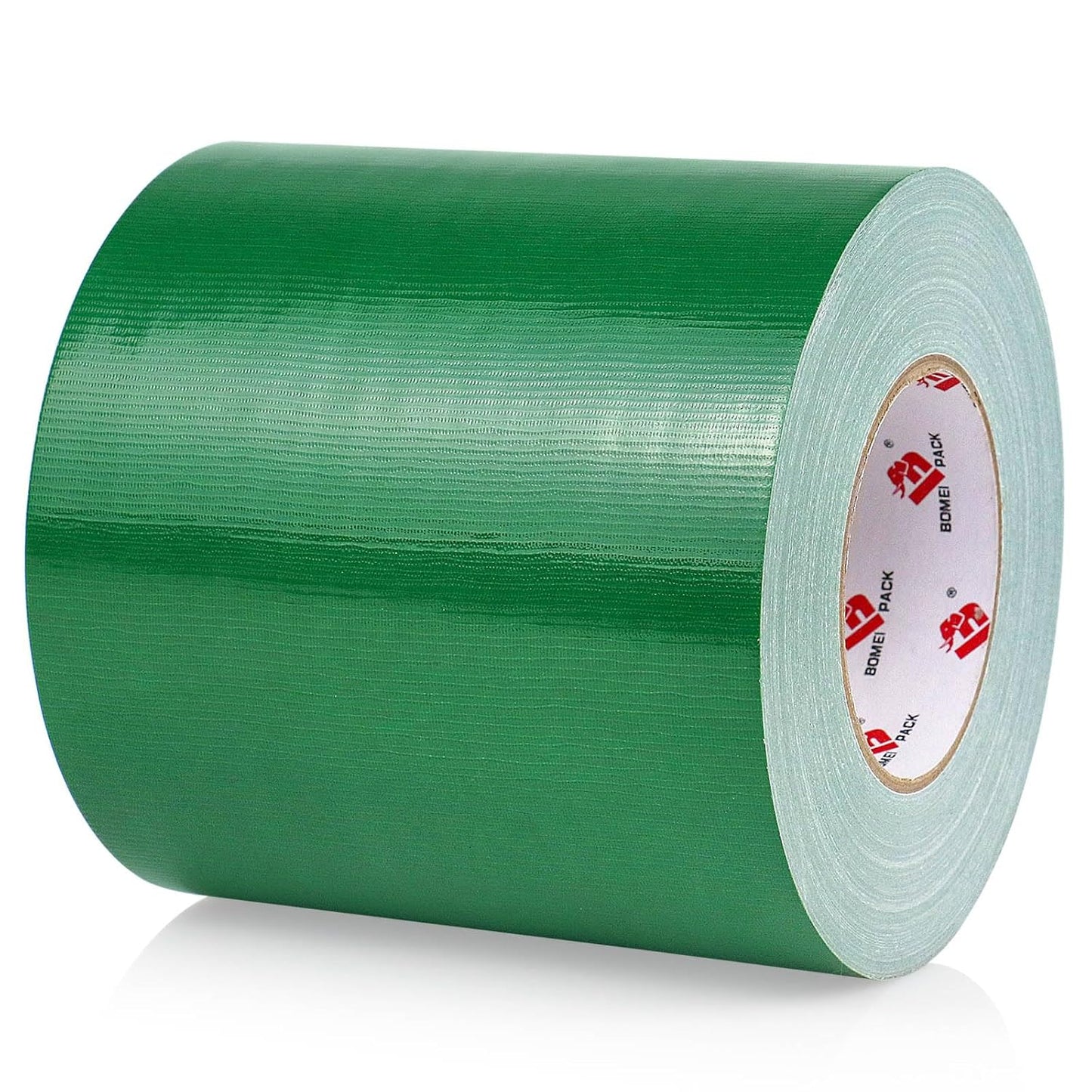 BOMEI PACK 6" Green Duct Tape,Wider Roll,6 Inches x 60 Yards,9 Mil Thick Heavy Duty, Industrial Strength,No Residue,Waterproof and Tear by Hand,Multi-Use for Indoor & Outdoor Repairs