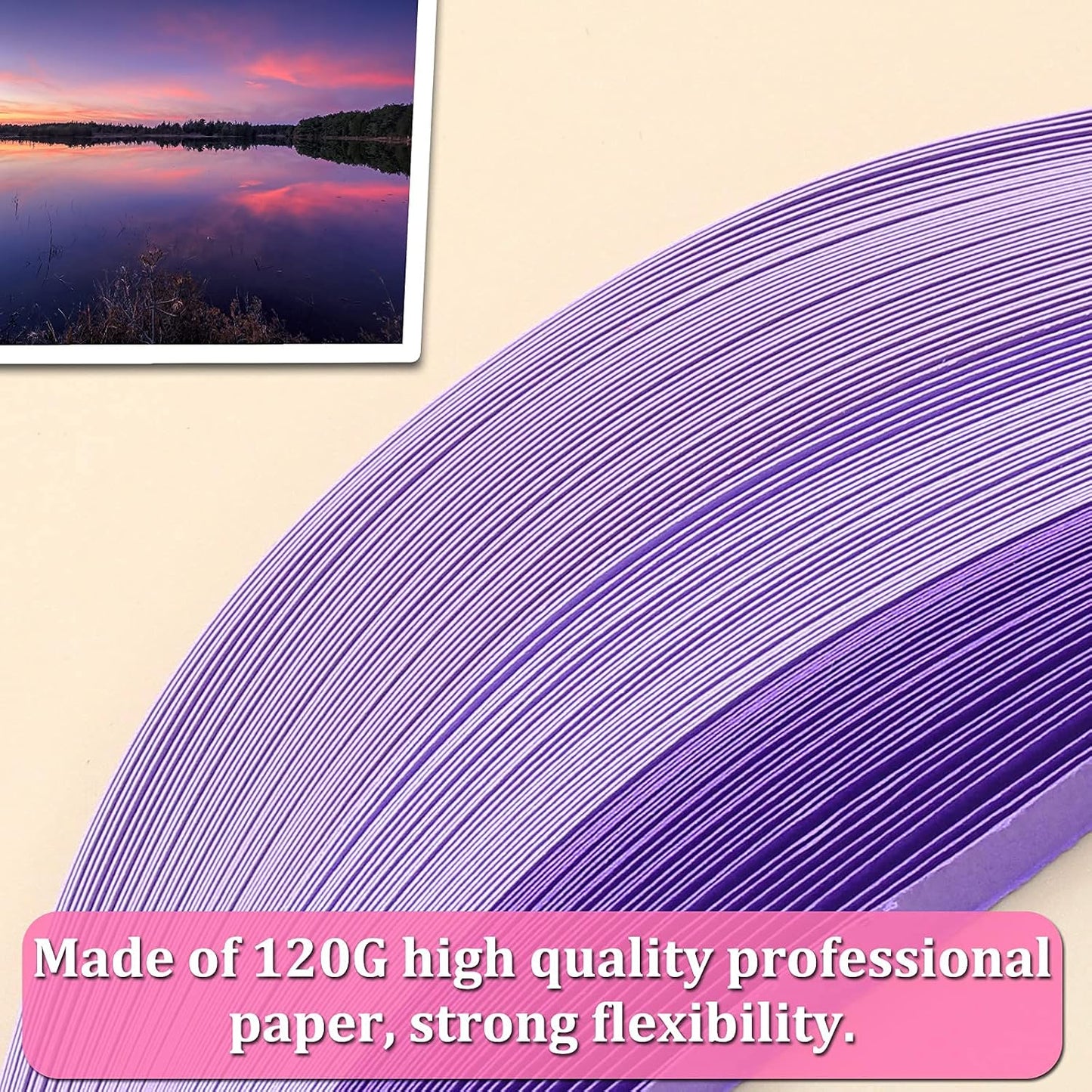 Zorfeter 9 Sets Multi-Color Quilling Paper Strips Kits 900 Strips 42 Colors, 7mm Width, 15" Length