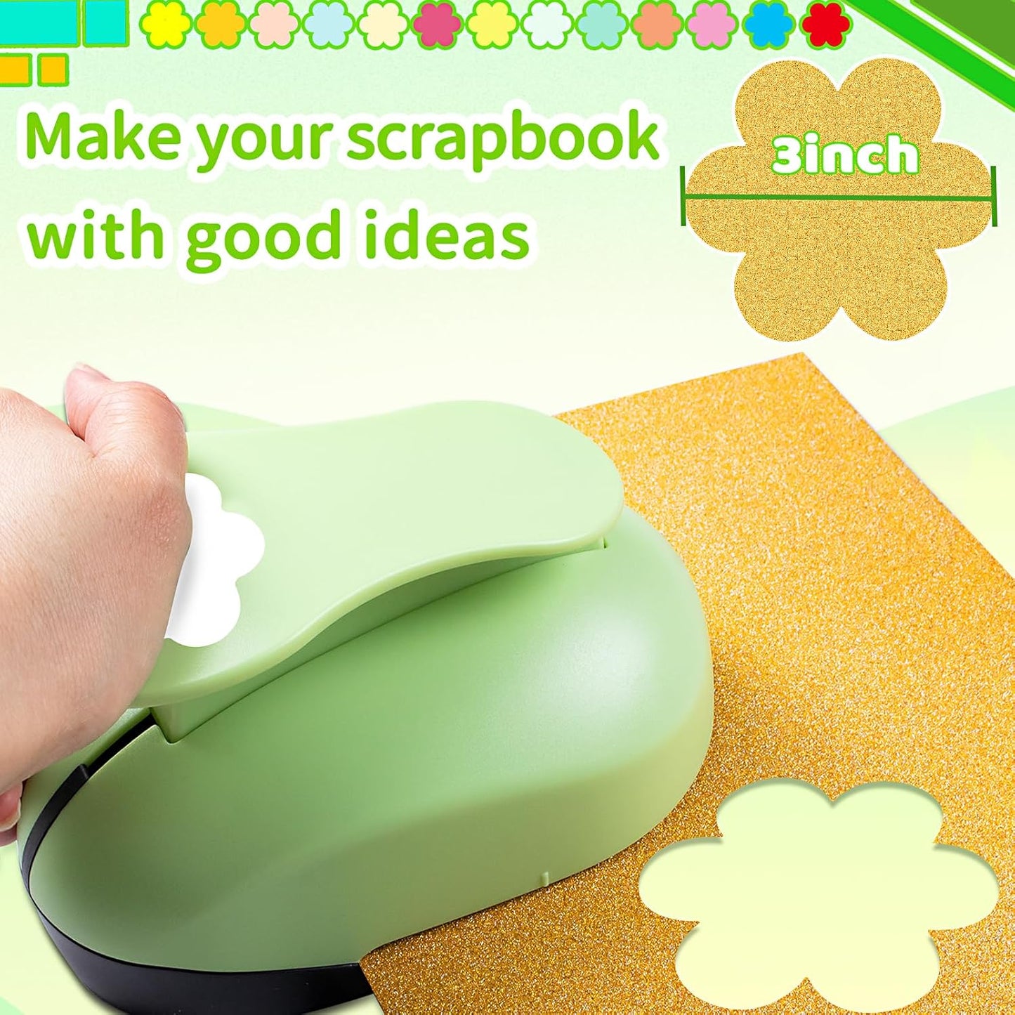 Flower Hole Punch 3 inch Punch Flower Craft Paper Puncher Flowers Scrapbooking Punches