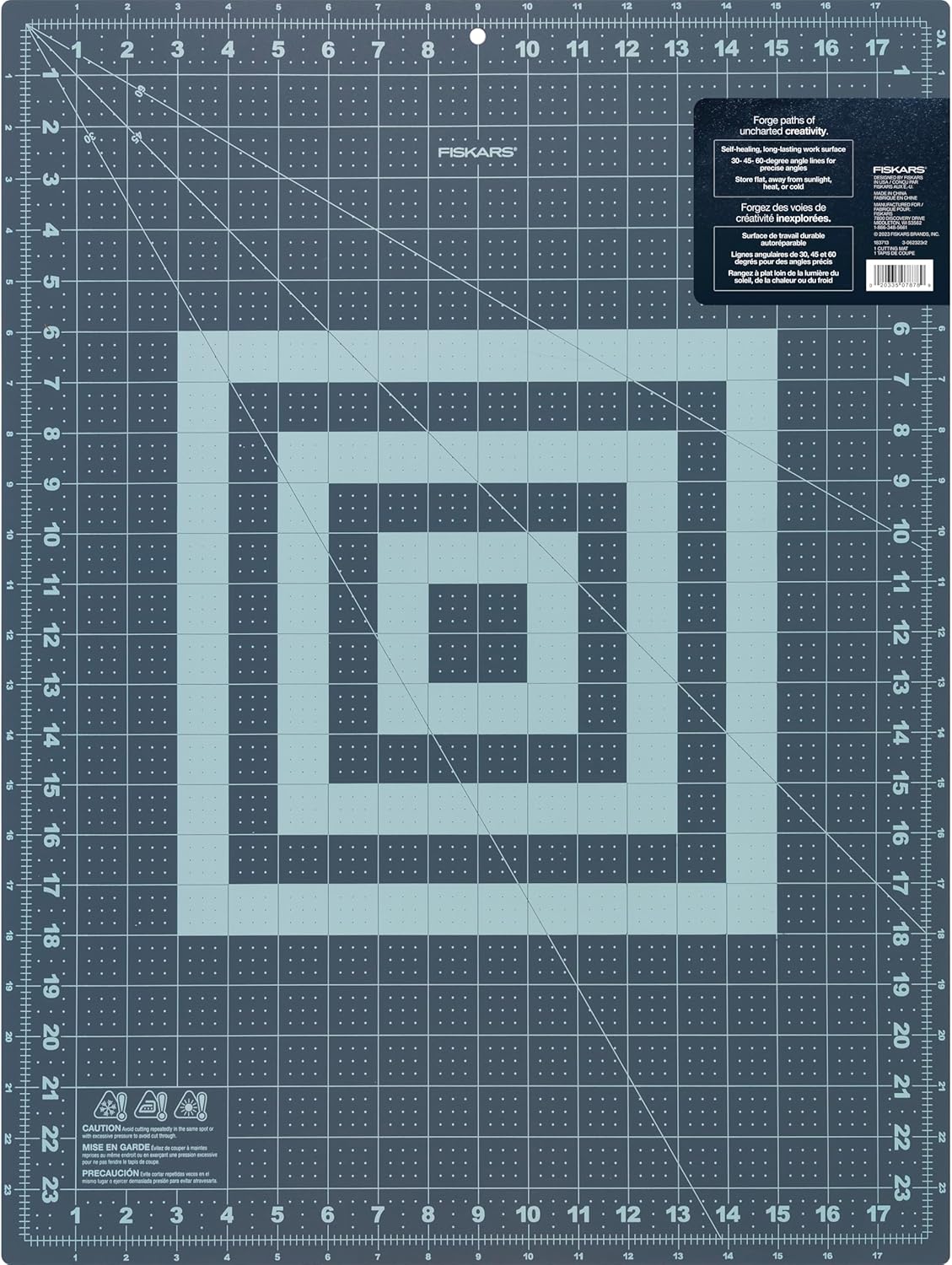 Fiskars Self Healing Cutting Mat with Grid for Sewing, Quilting, and Crafts - 18" x 24 Grid Lilac/Mountain Haze