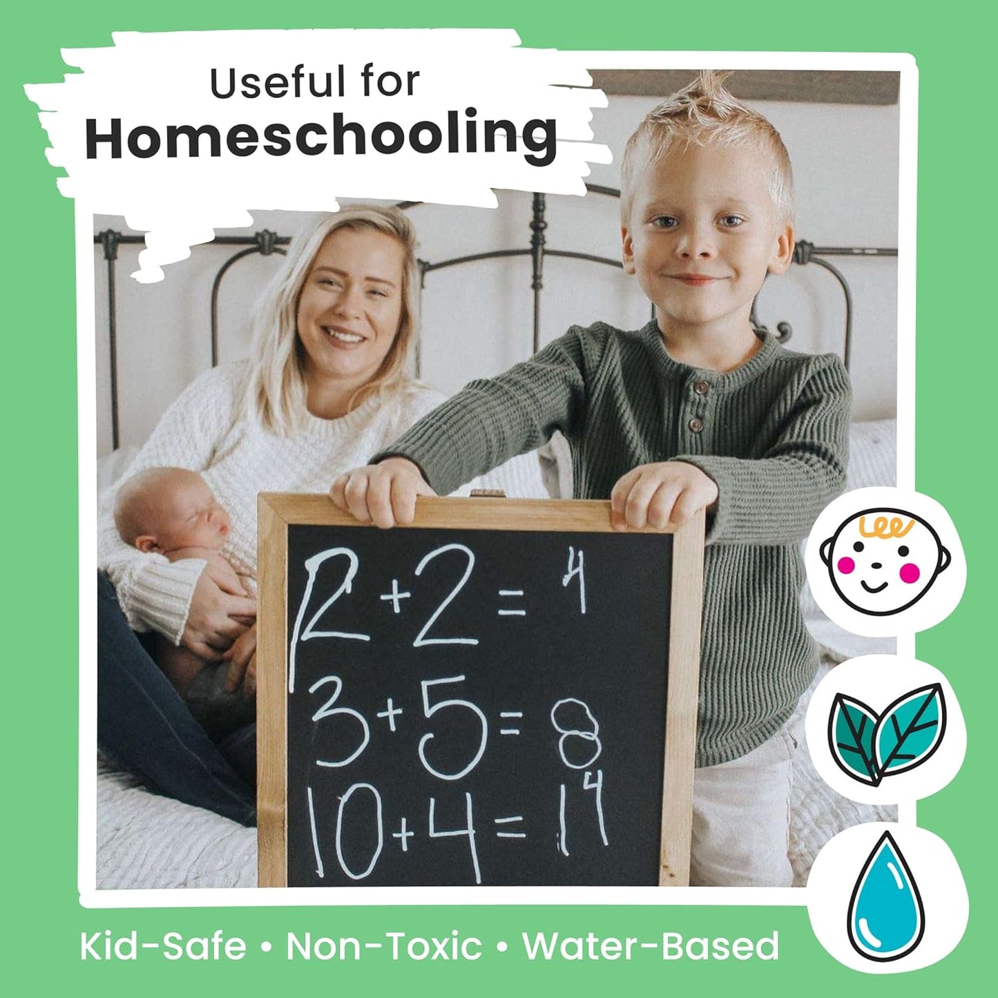 Chalkola White Chalk Markers - White Dry Erase Liquid Chalk Pens for Chalkboard, Blackboard, Window, Bistro, Car Glass, Board, Signs - Variety Pack of 6 - (2x) 1mm, 3mm & 6mm