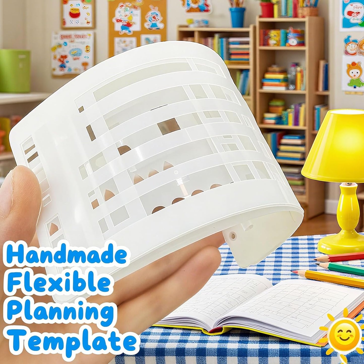 Handmade Flexible Record Template, Reusable Planner Stencils for Journaling, Calendar, Checklists, Scrapbooking & DIY Craft Supplies (B Set)