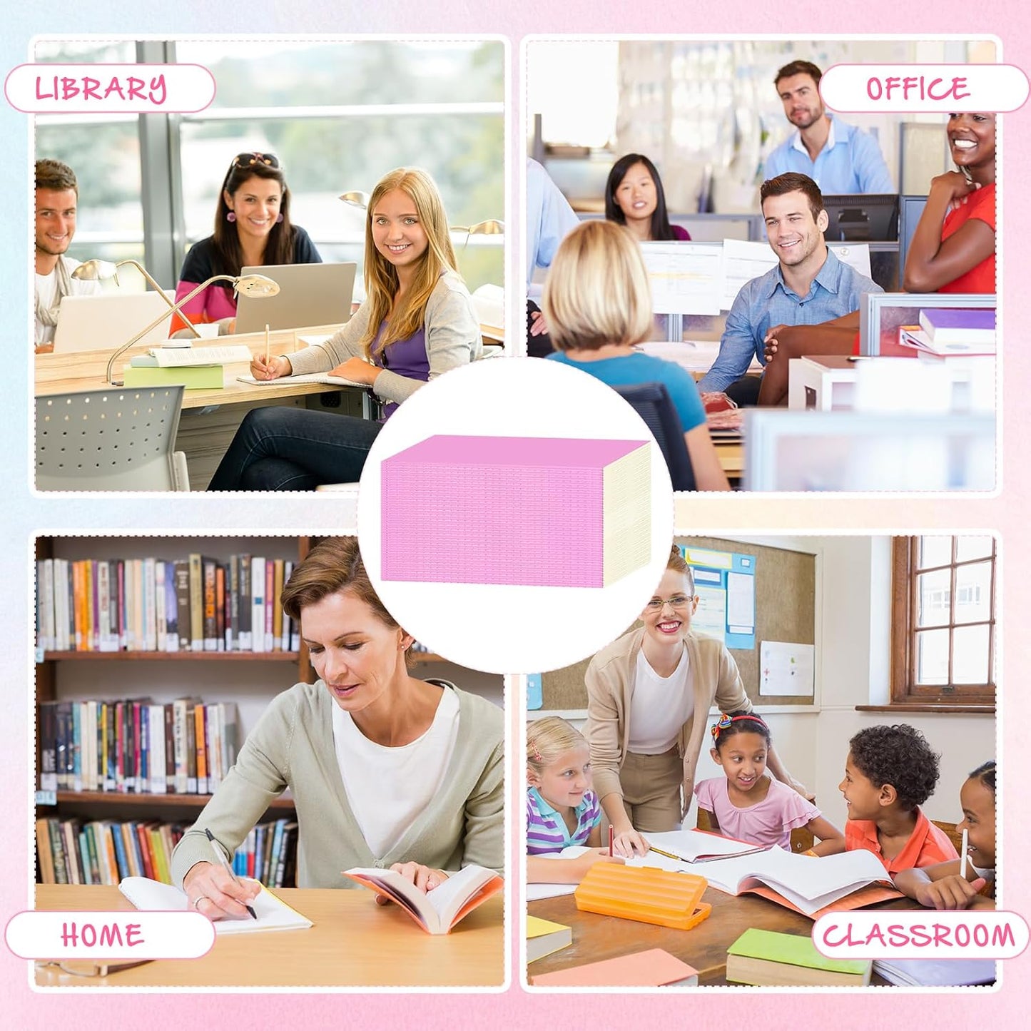 Handepo 100 Pack Composition Notebooks A5/A6 Ruled Lined Composition Kraft Notebooks Bulk Soft Cover Journals Travel Diary Memo for Students Classroom Office Supplies(A5,Pink)