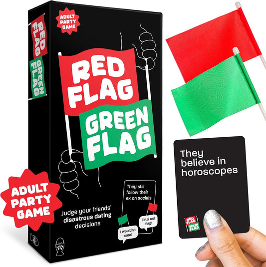 Lucky Egg - Fun Red & Green Flag Party Game - Judge Friends' Dating Decisions - 230 Diverse Questions - Adult Party Game