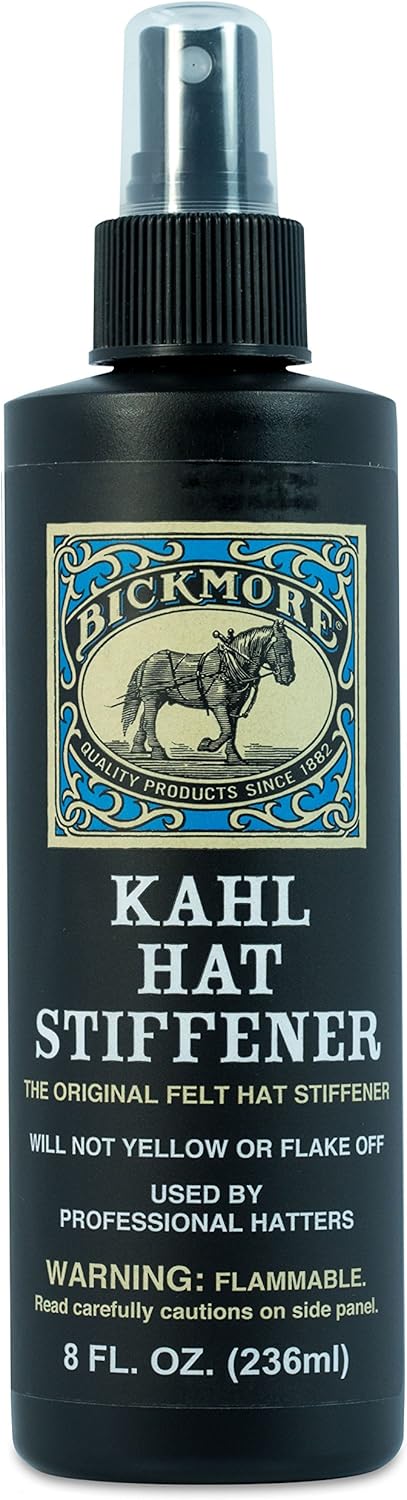Bickmore Kahl Hat Stiffener - Great for Fabric & Felt Hat Brims - Will Not Affect Tone, Texture, or Color