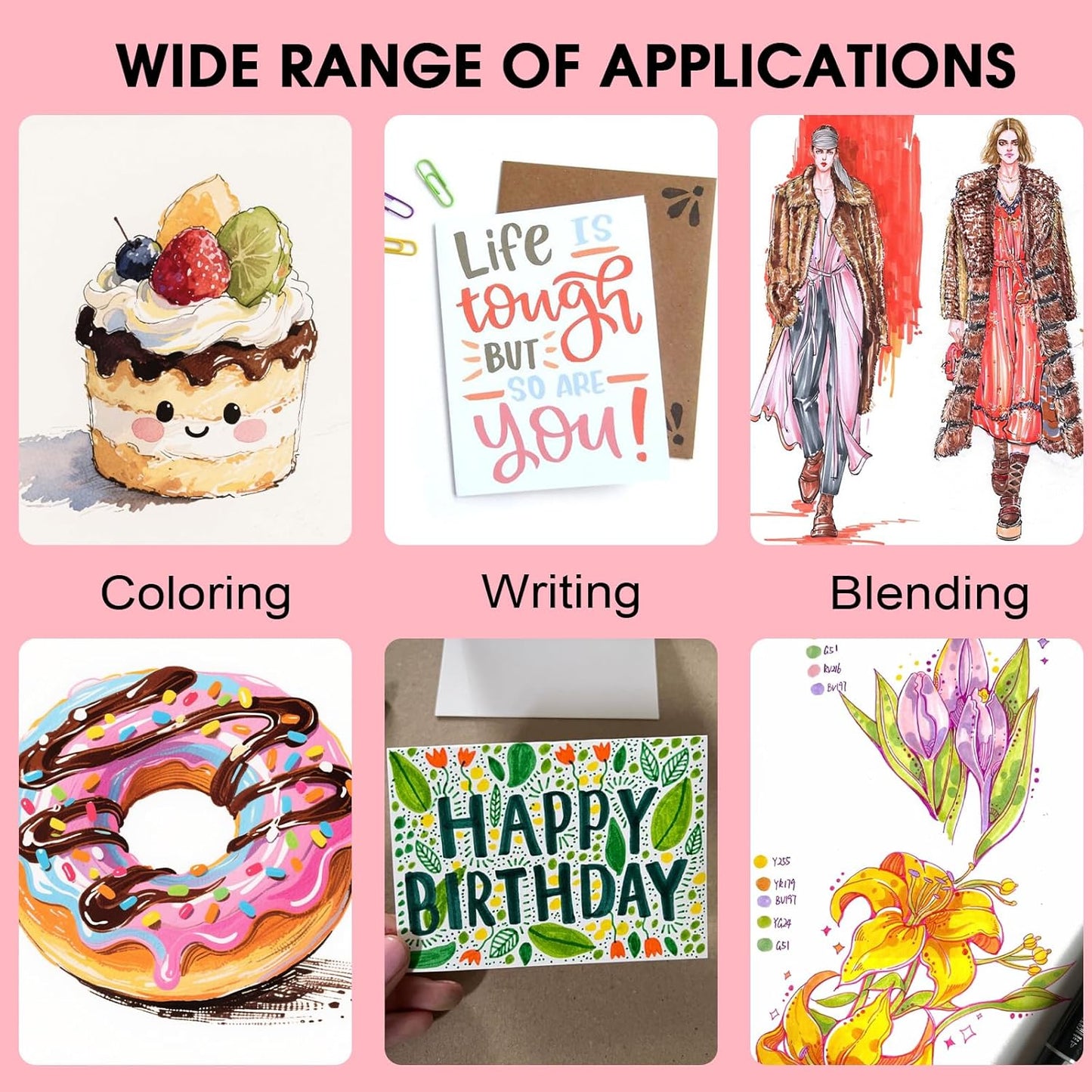 XSG Alcohol Markers,60 Colors Dual Tip Brush & Chisel Tip Art Marker Set,for Blending & Shading,Ideal for Coloring Books & Professional Artwork,Includes Blender Pen & Portable Case,Ideal for All Ages