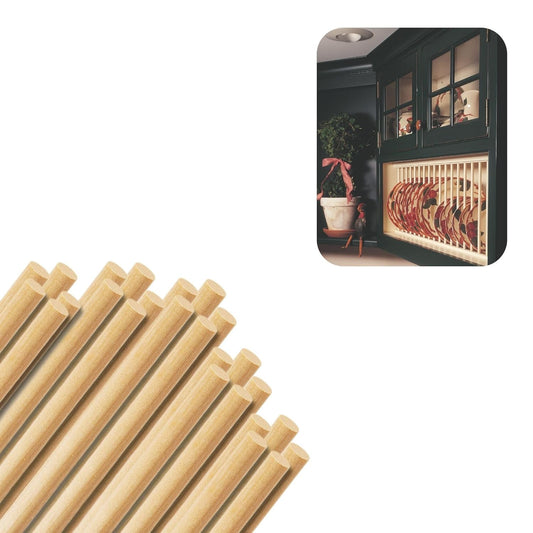 Birch Round Dowels (5/16" x 36", Pack of 25) | Variety of Diameters & Wood Species | Unfinished Wooden Dowel Rods for Crafts & DIY Home Projects | Curtain Rod, Macrame Supplies, Cake Pops, Flagpole