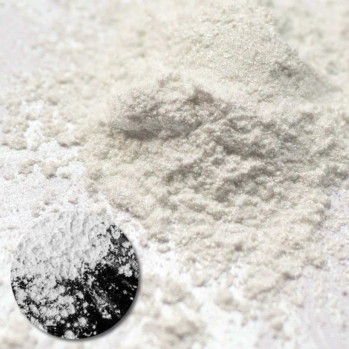 Ceya Interference Mica Powder, 1.8oz/ 50g Pearl White Chrome Nail Powder, Cosmetic Grade Pearlescent Effect Color Shift Pigment for Epoxy Resin, Makeup, Nail Polish, Soap Candle Making, Slime, Paint