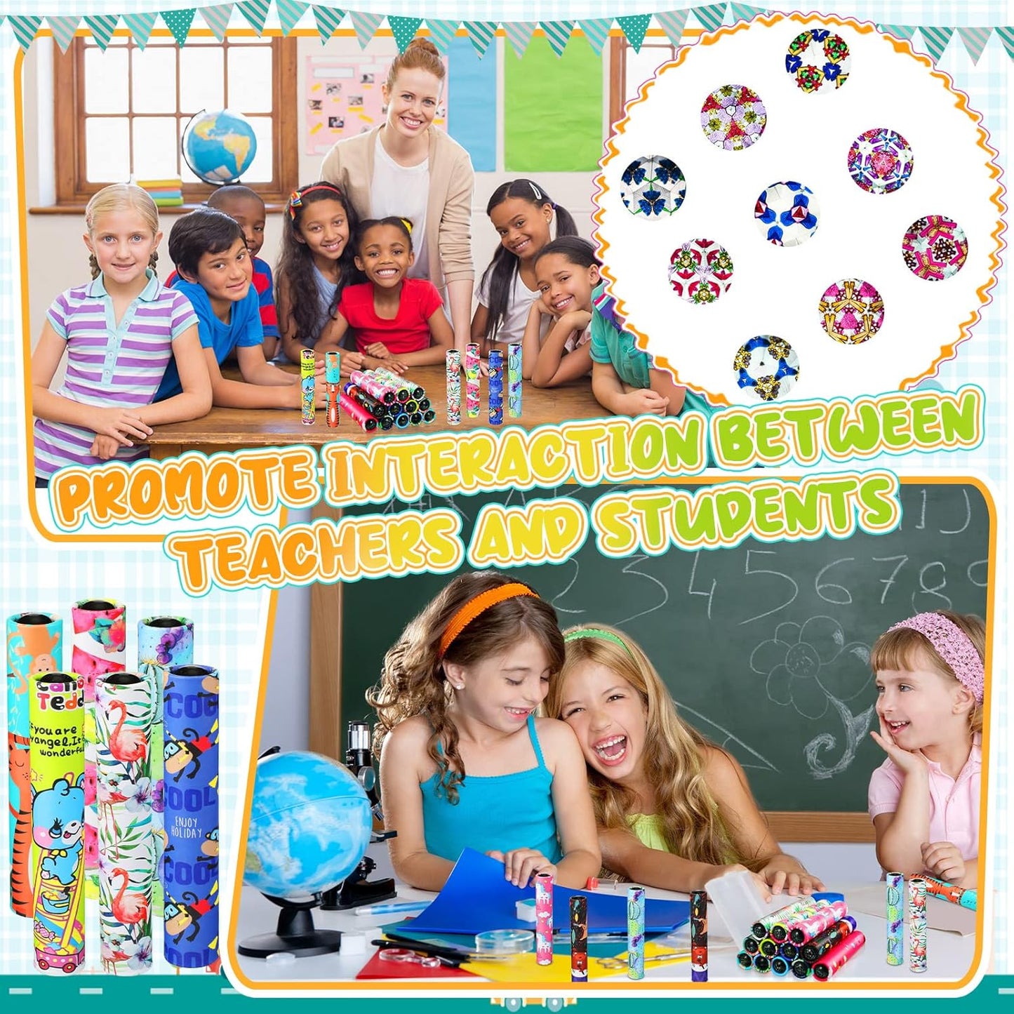 CHENGU Classic Kaleidoscope Return Gifts for Kids Birthday, Educational Toy for Classroom School Return Gifts, Party Favor, Gift Bag Filler, Carnival Prize and Stocking Fillers(Single Style)