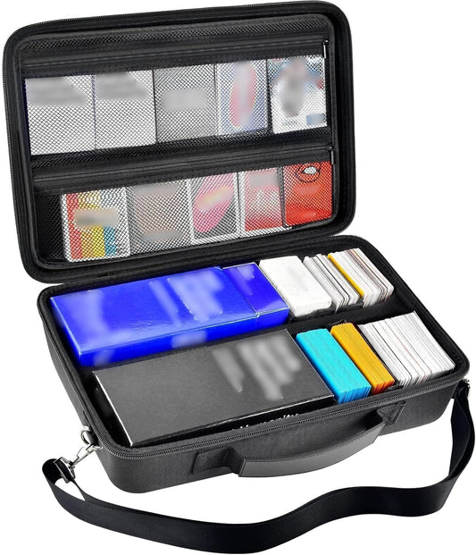 ALLPRIMO Trading Card Case Storage Box for 2700+ Cards. Deck Boxes Travel Organizer Holder Compatible with TCG/for Topps Baseball Sports/for C.A.H/for UNO/for MTG/for Yu-Gi-Oh Games -Black