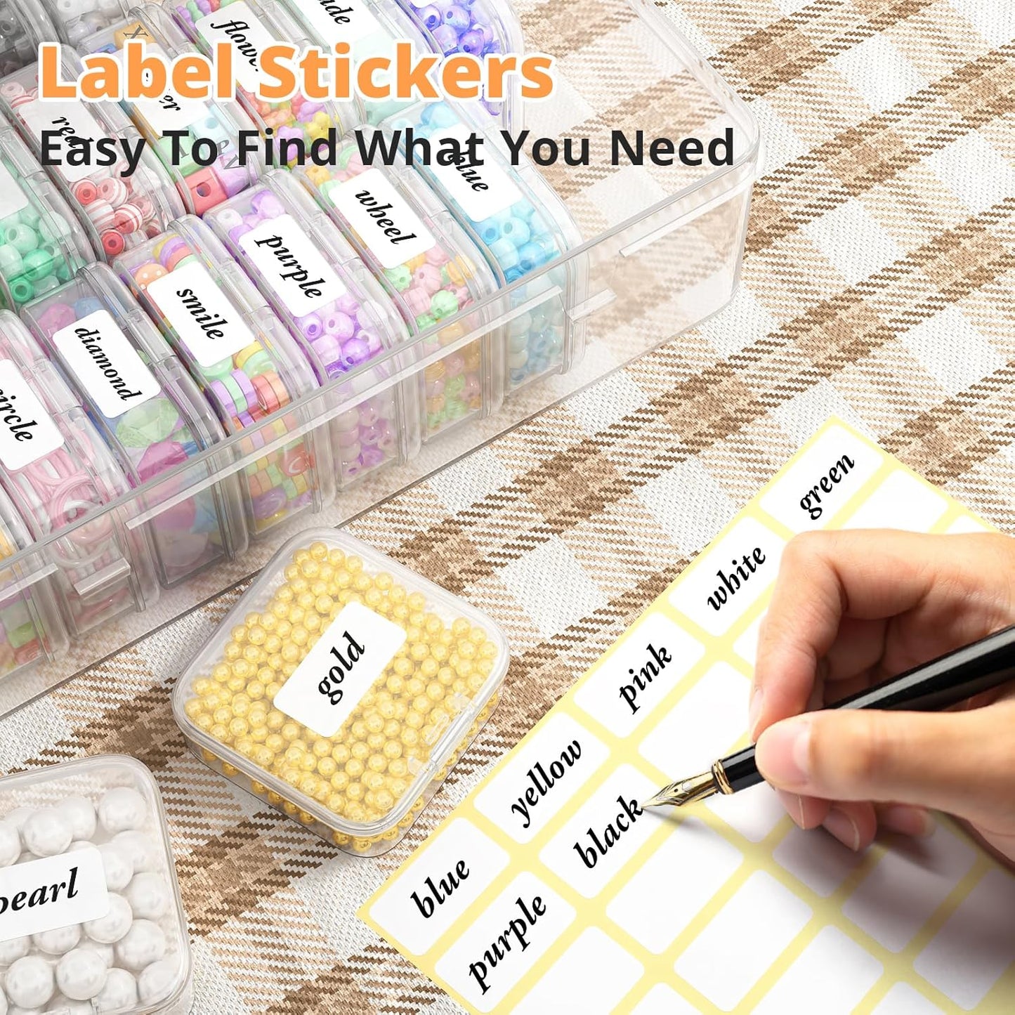 Mathtoxyz Bead Organizer Box, 31Pcs Small Beads Organizers and Storage Plastic Cases Mini Clear Dimond Storage Containers Boxes with Hinged Lid and Rectangle for Bracelet Making DIY Jewelry Craft Nail