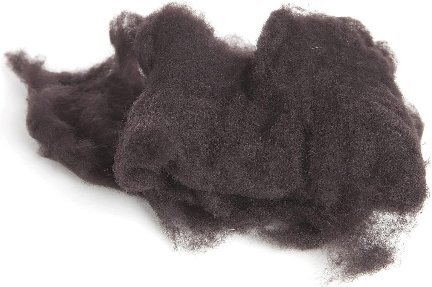 Desert Breeze Distributing Maori Wool Carded Batting, 100% Natural New Zealand Wool Made by DHG in Italy for Needle Felting, 3.5 OZ, 27 Micron, Color Coffee Brown