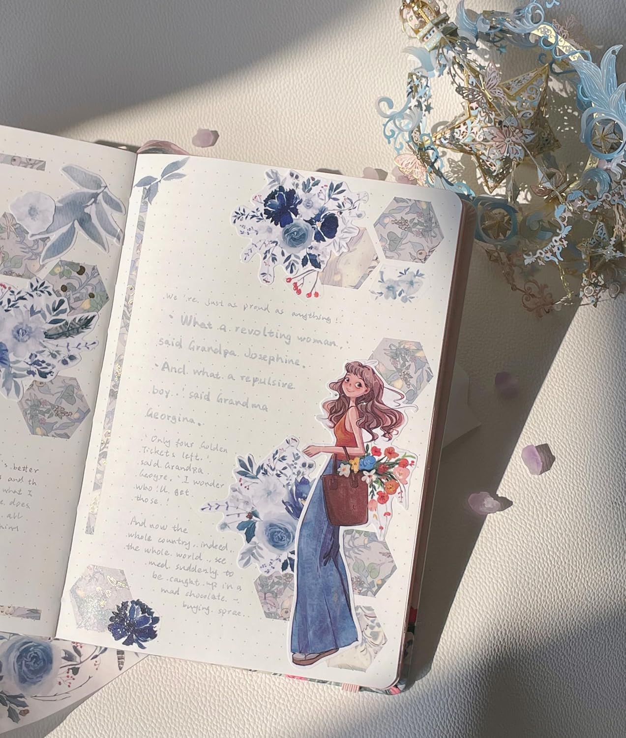 WT Carefree Washi Tape, Original Designs, Characters Figures Girls Decorative, Craft, Bujo Planner Supplies, Watercolor Flower Tape, DIY Journaling Supplies