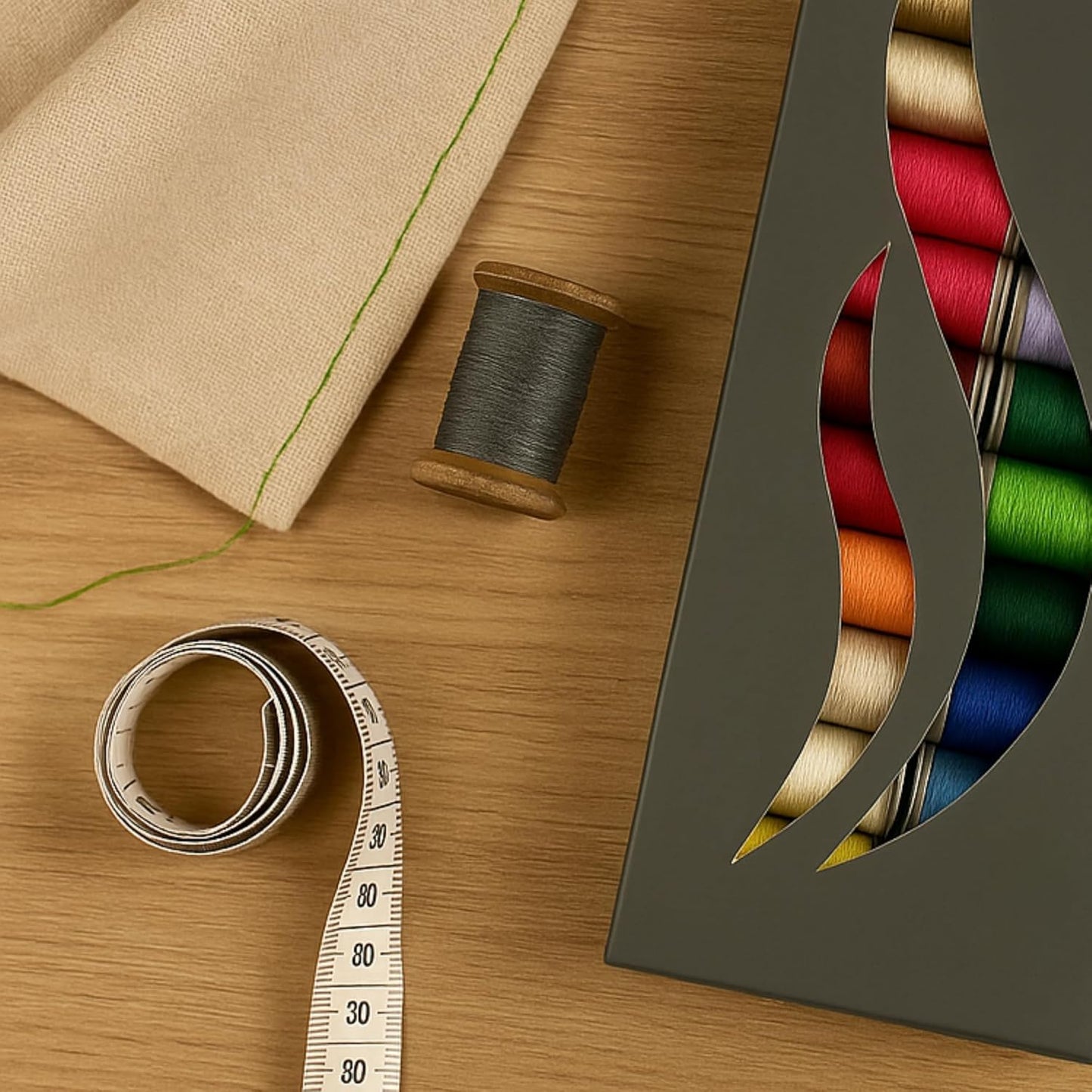 Colorful Serger Sewing Thread - 24 Cones Threads of 500 Yards Each Spool | Sewing Clips Quilting Materials Sewing Machines for Beginners and Heavy-Duty Sewing Machine Threads (24 Color)