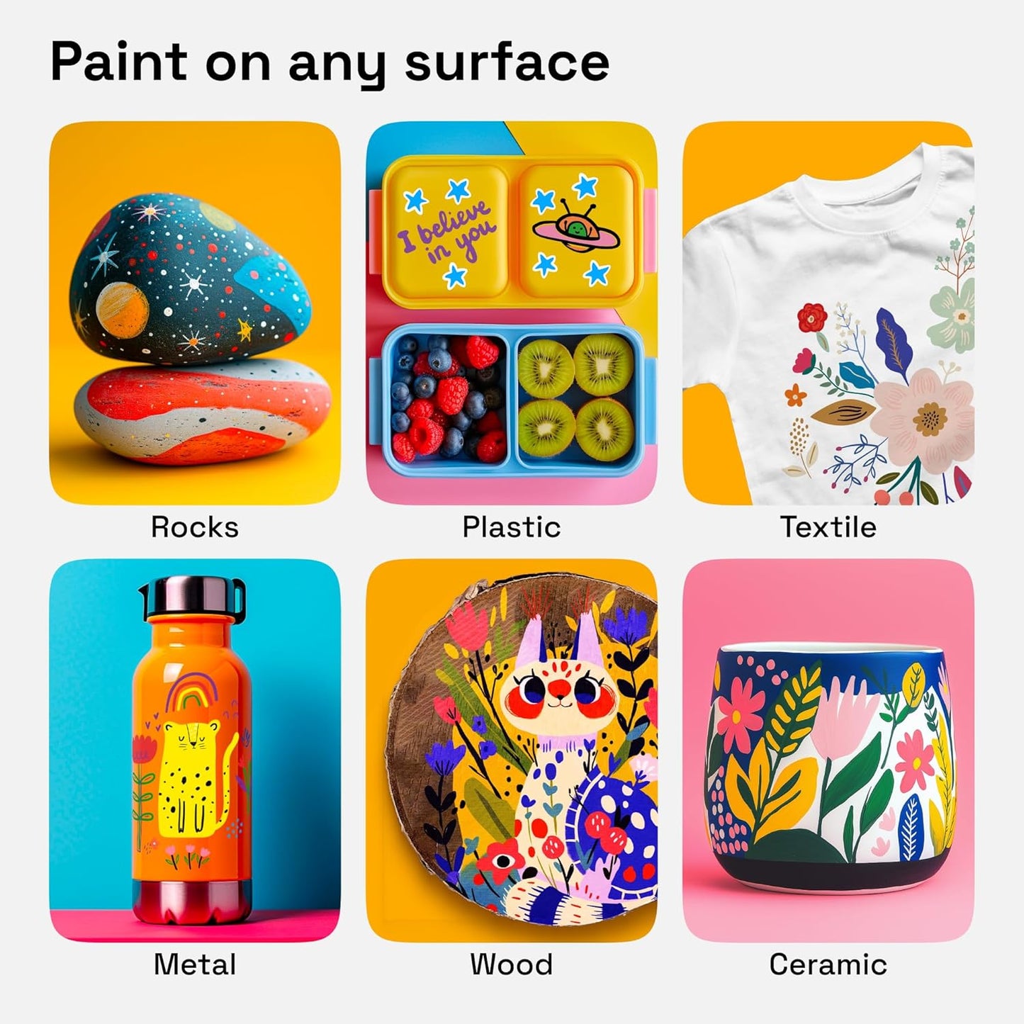 ARTISTRO 120 Dual Tip Brush + Fine Acrylic Paint Markers - Easy for All Ages & Levels Paint Pens for Fabric, Rock, Glass, DIY - Halloween Pumpkin Painting Kit, Art Supplies, Christmas Gift