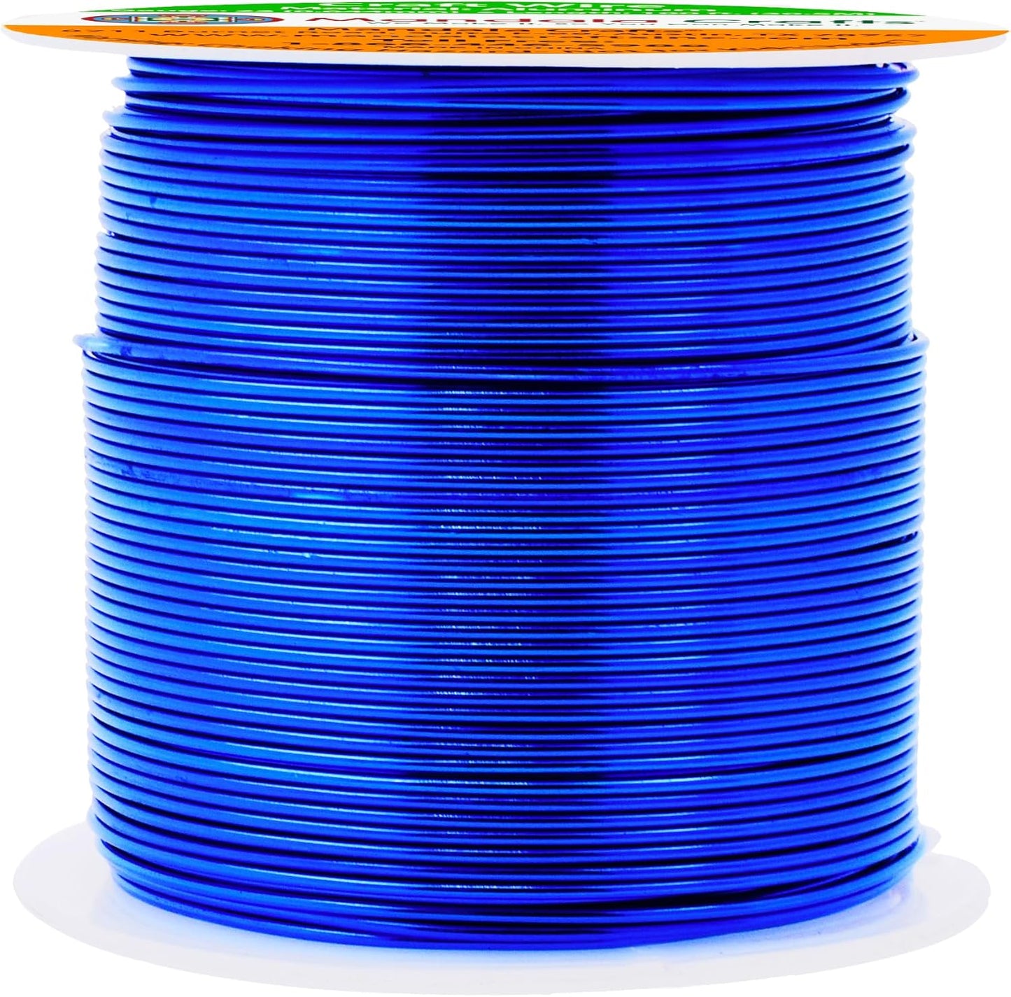 Mandala Crafts 22 Gauge Anodized Aluminum Craft Wire for Jewelry Making - 100 FT Colored Flexible True Blue Wire - Bendable for Bonsai Armature Crafting Sculpting