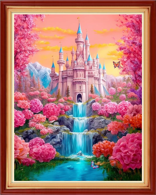 Dooxvey Cross Stitch Kits for Adult Beginners - Magic Castle 16x20 inch Pattern, Full Range of Stamped Kits, Needlepoint & Embroidery Options