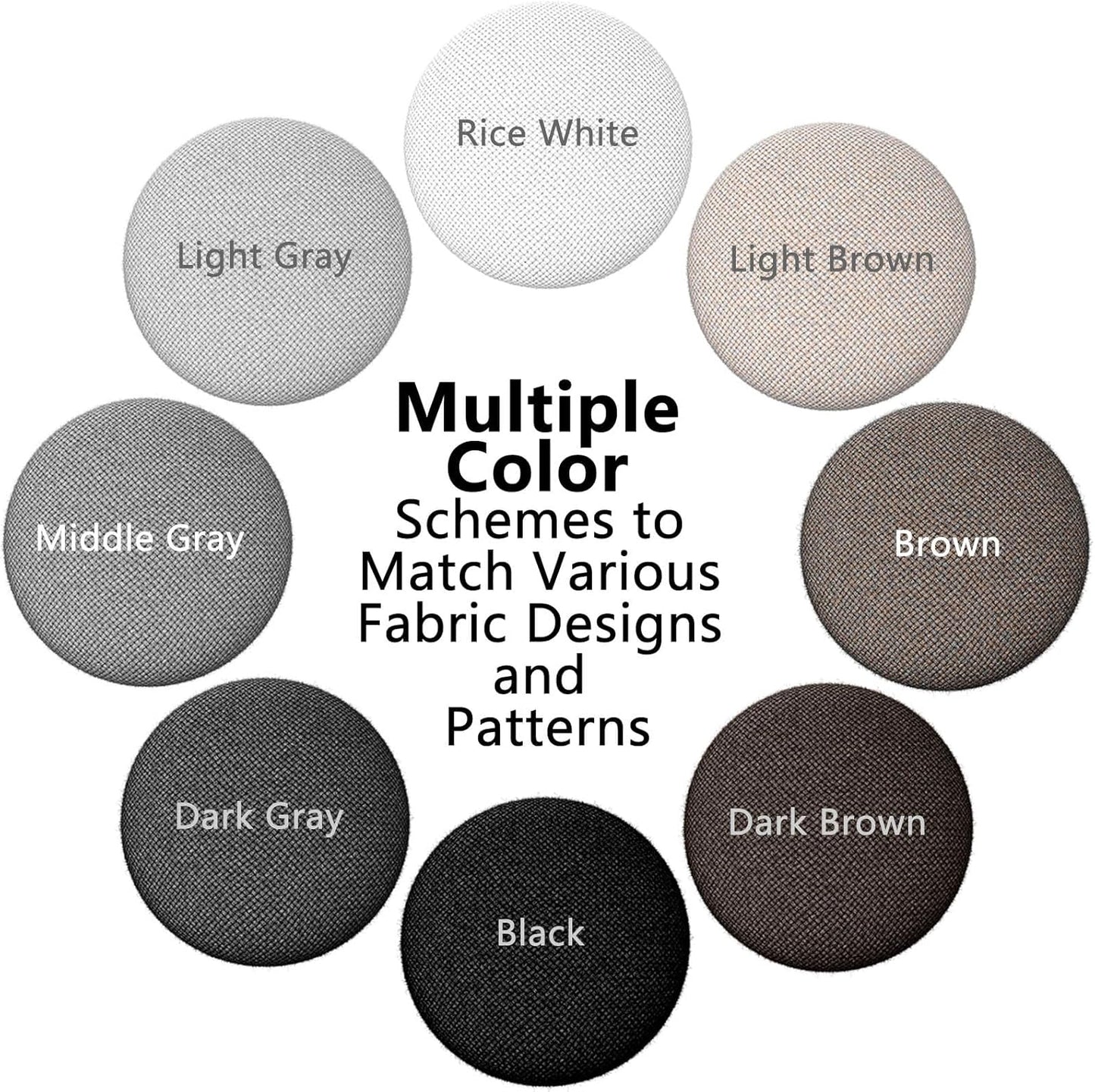 12 Colors Fabric Covered Button Twist Pins Dust Ruffle Pins- for Sofa，Upholstery，Armchair Caddies, Armrest Covers,Bed Skirts, Slipcovers, Headliners (Black, 12)