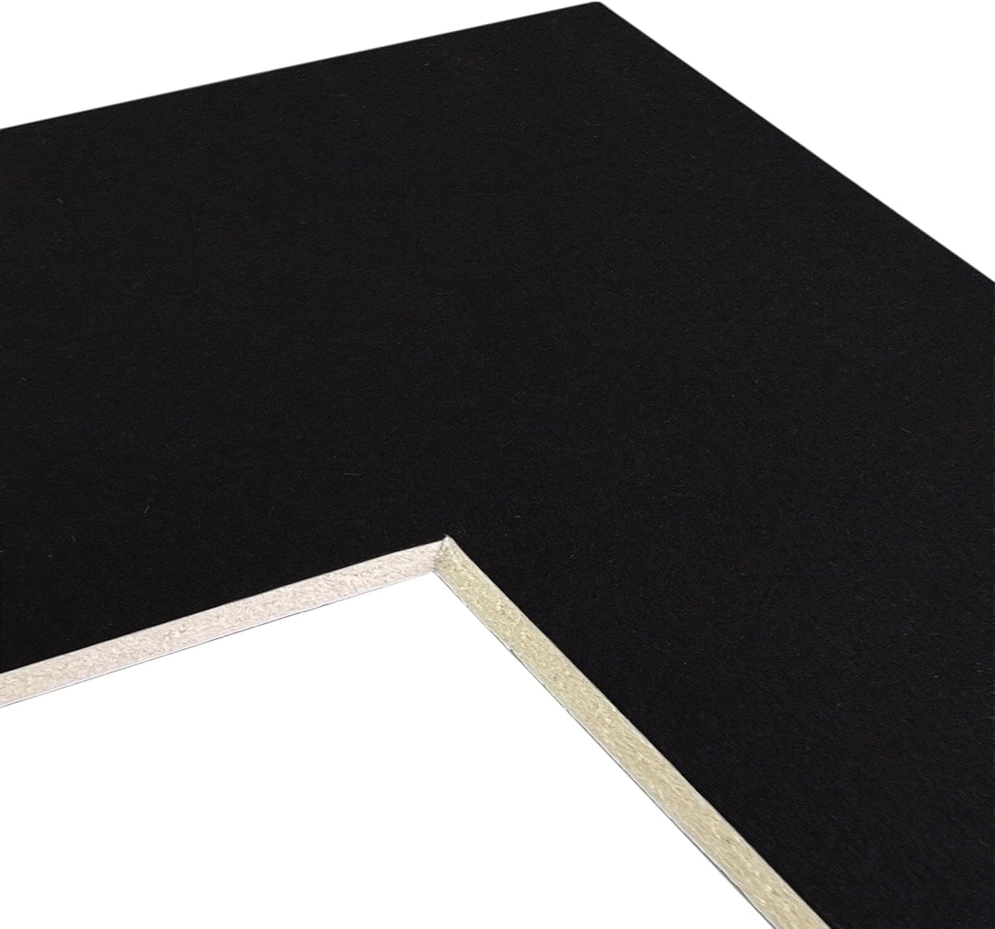 Craig Frames B221 Pre-Cut Mat Board for 12x16 Print, 16x20, Smooth Black