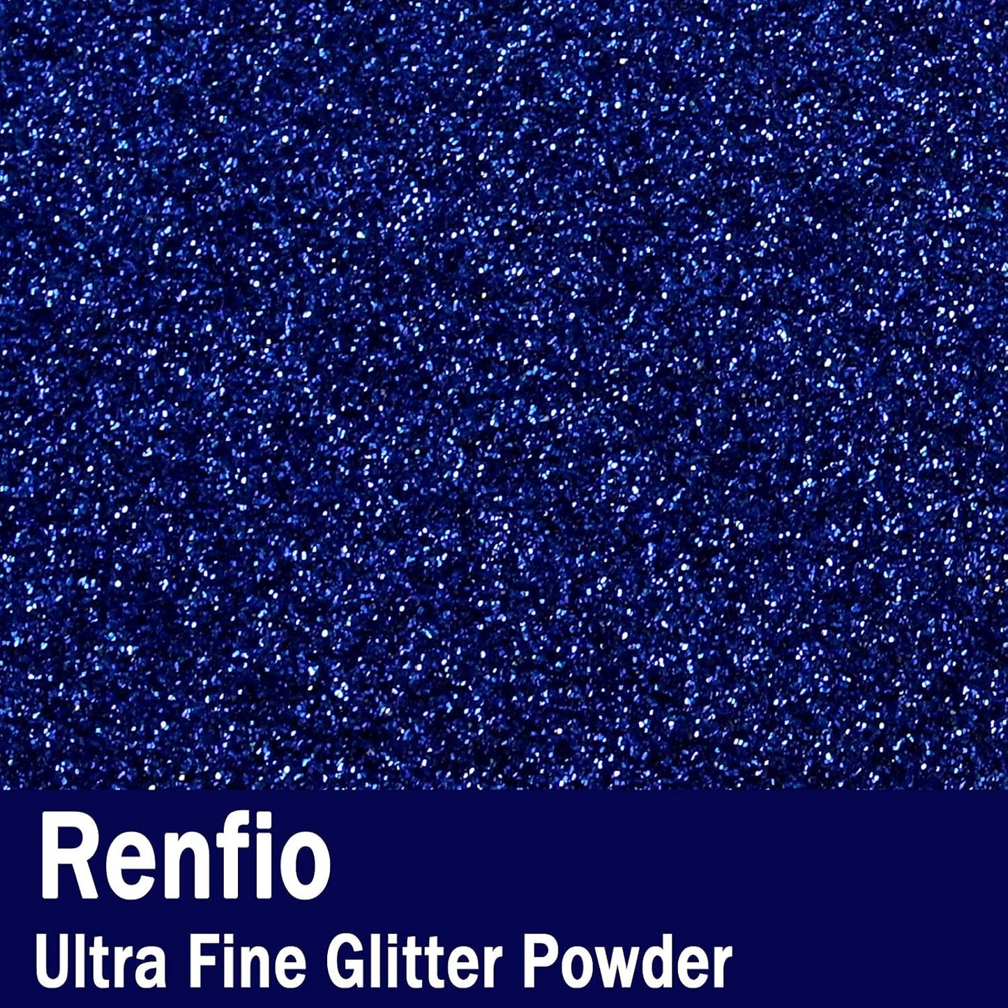 Renfio Ultra Fine Glitter Powder Metallic Resin Glitter 2.11 Oz (60g) PET Flakes Crafts Sequins 1/128" 0.008" 0.2mm Epoxy Chips Flakes for Tumblers Slime Roses Decoration - Classic Blue