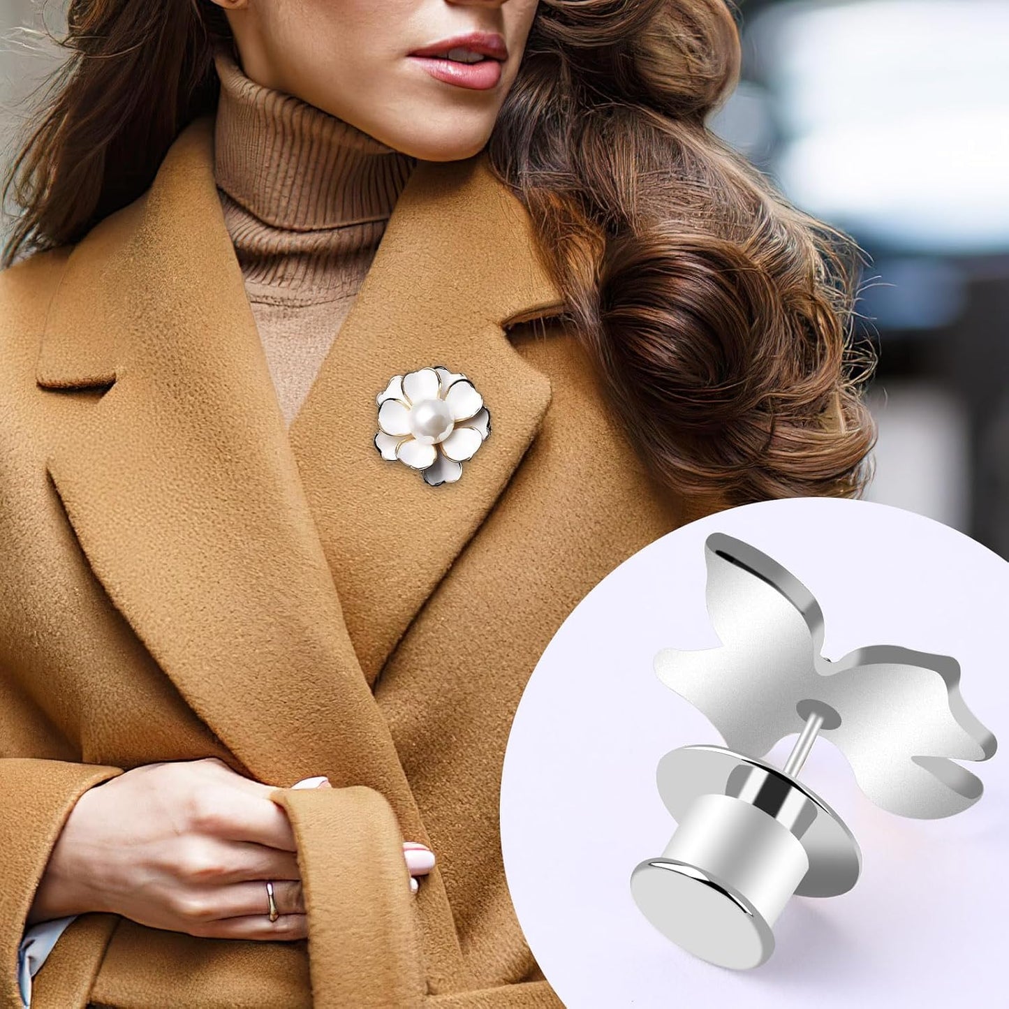 DECYOOL 60PCS Metal Locking Pin Backs, Pin Keepers Clasp Pin Backs Locking Buckles for Brooch DIY Crafts Badges Enamel Lapel Needles Pin Lock