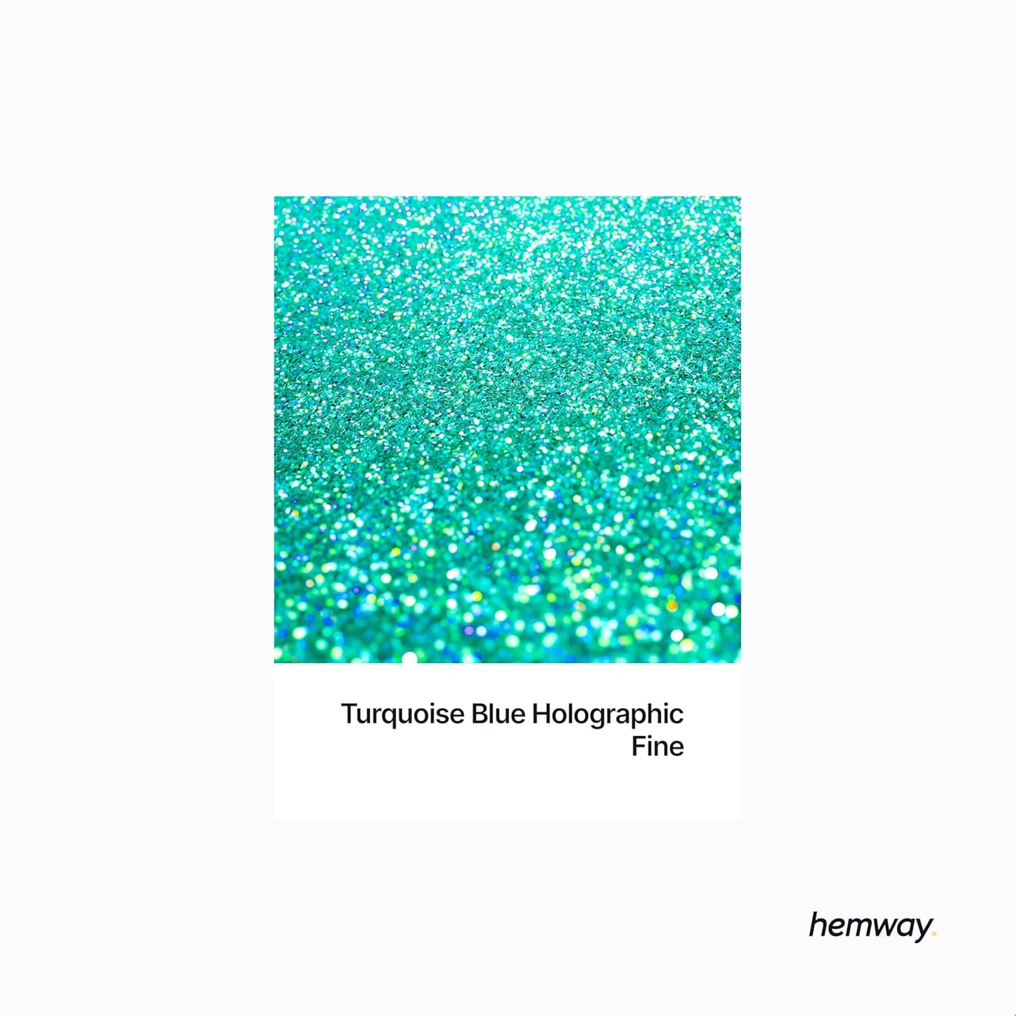 Hemway Glitter Grout Additive add Sparkle to Mosaic Tiles, Bathrooms, Wet Rooms, Kitchens, Tiled Based Rooms and Cement Based Grouts 100g / 3.5oz - Turquoise Blue Holographic