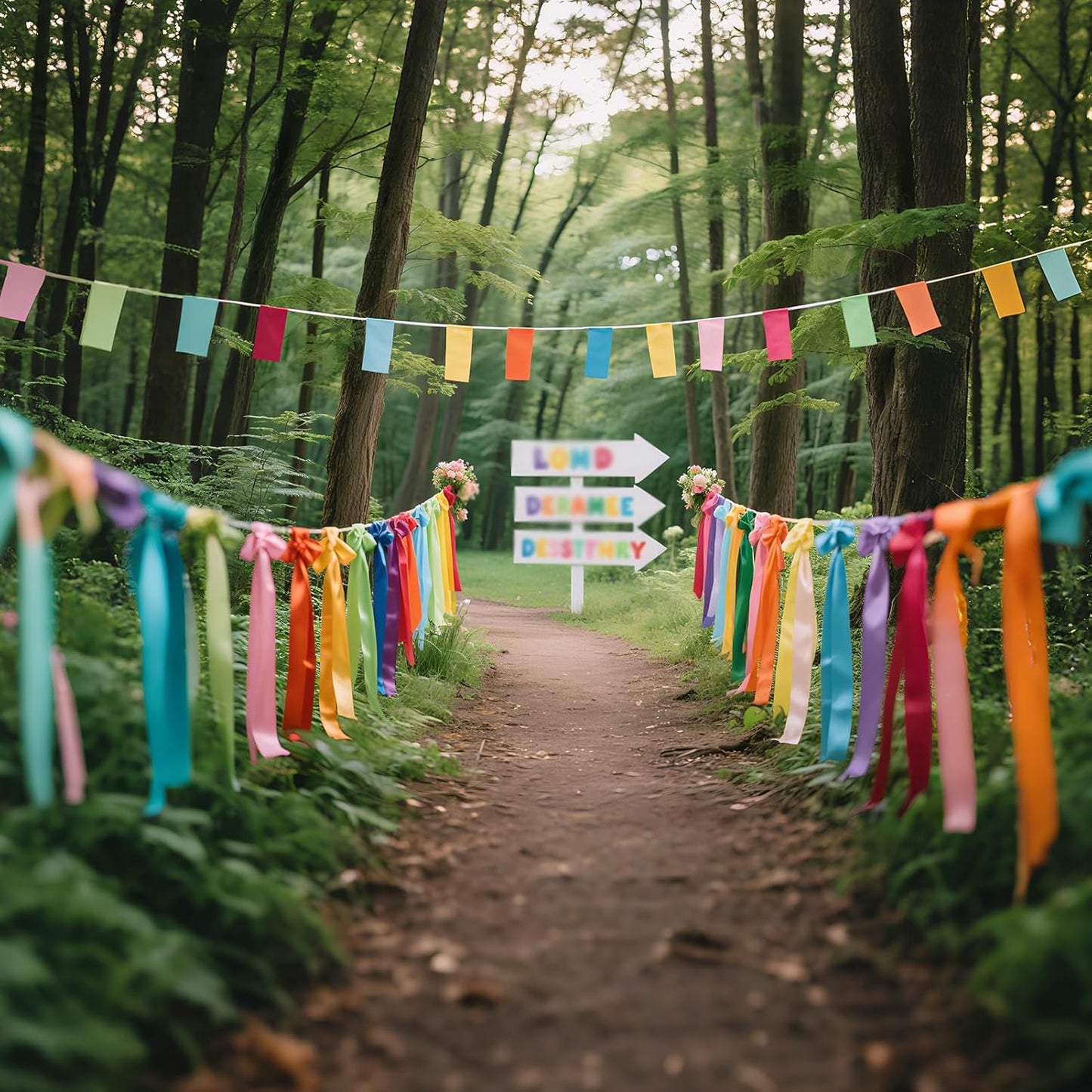 3/8 Inch Assorted Satin Ribbon Set, 50 Yards Double Faced Pack, Into The Forest 10 Colored Green Ribbon Bulk for Gift Wrapping, Crafts, Flower Bouquet, Eco Environment, Earthy Day, Forest Wedding