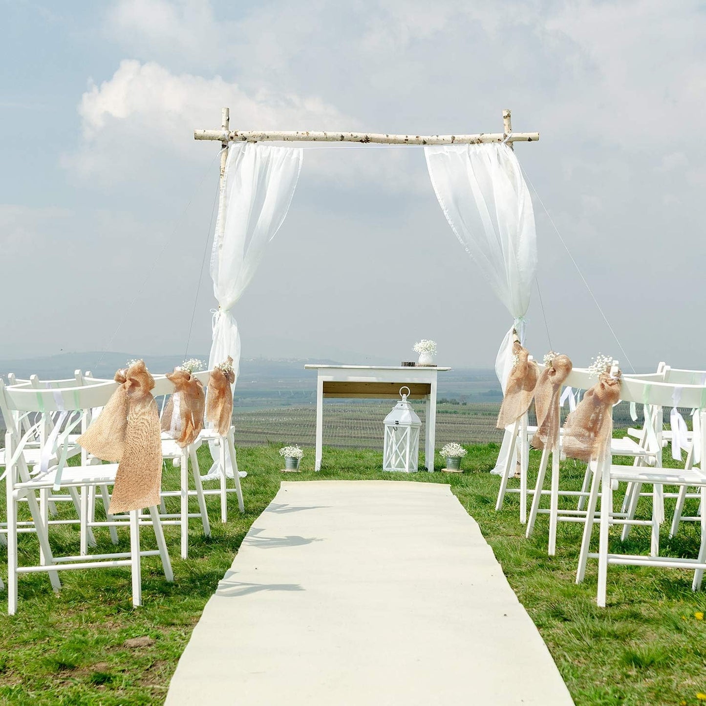 KINJOEK 5 Inch Wide 11 Yards Burlap Ribbon, Natural Jute Fabric Ribbon Crafts Ribbon for Christmas Wedding Gifts Burlap Fabric DIY for Decoration