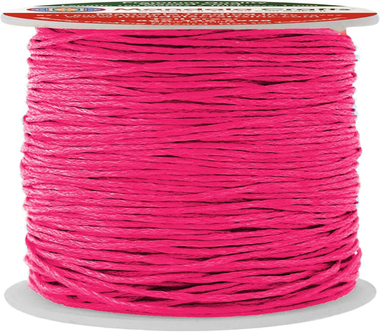 Mandala Crafts 1mm 109 Yards Hot Pink Cotton Waxed Cord for Jewelry Making Bracelet Cord Waxed String - Beading String Thread Jewelry Cords for Necklaces String