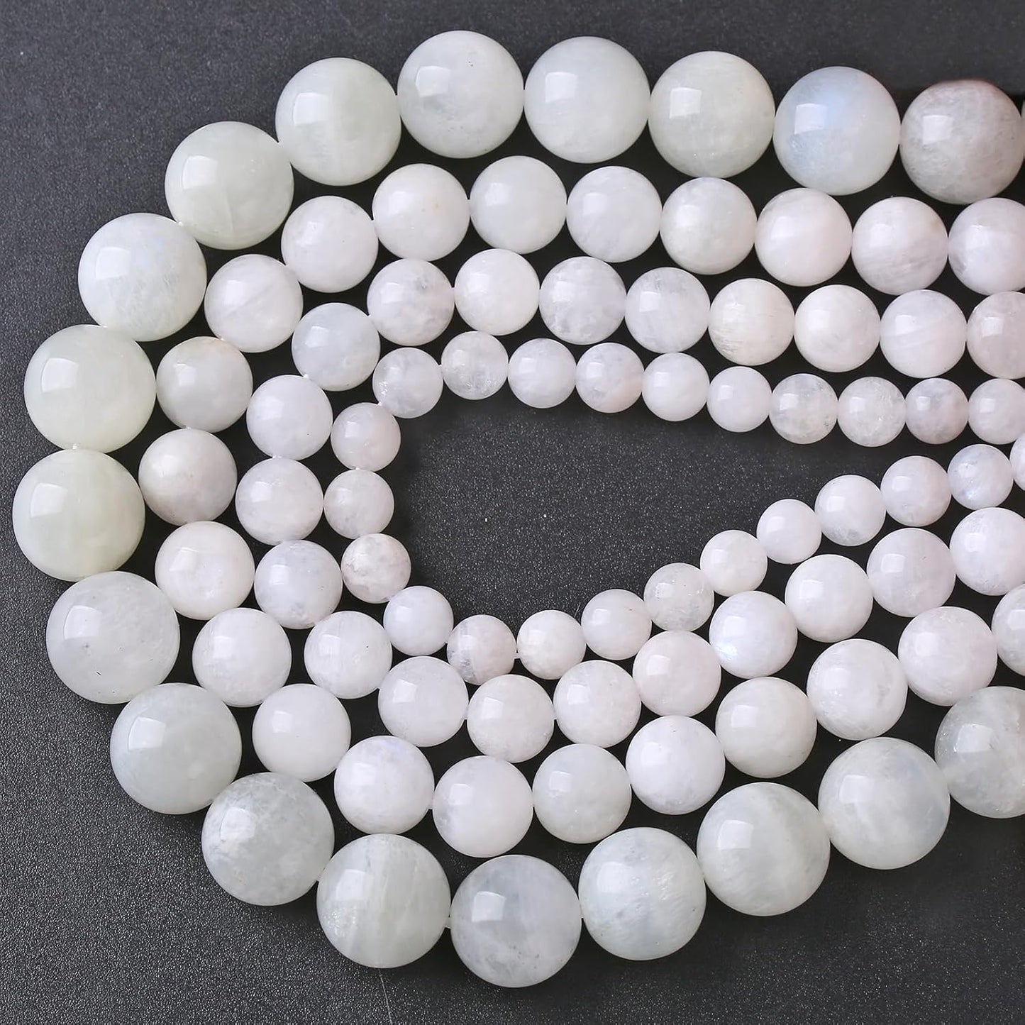 8mm 45pcs Natural Moonstone Stone Beads for Jewelry Making Energy Healing Power Stone Beads DIY Bracelet Necklace Accessories 15"