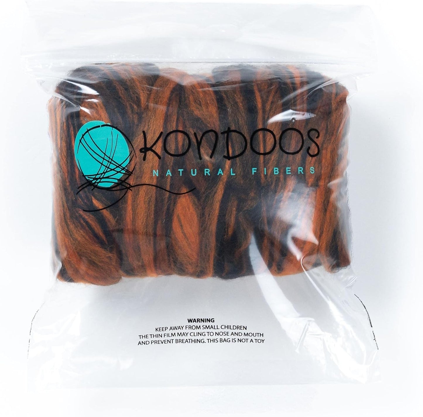 Colored Natural Wool roving, 8 OZ. Best Wool for Needle Felting, Wet Felting, handcrafts and Spinning. (Halloween Zebra)