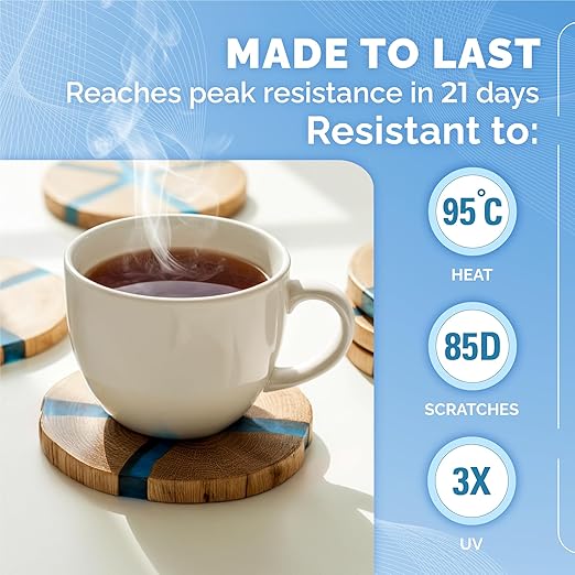 CRAFT RESIN 1 Gallon Crystal Clear Epoxy Resin Kit with Pumps - Food Safe & UV Resistant for DIY Art, Wood, Jewelry Making, Coasters, Mold Casting Resin Epoxy - Low Viscosity for Beginners & Pros