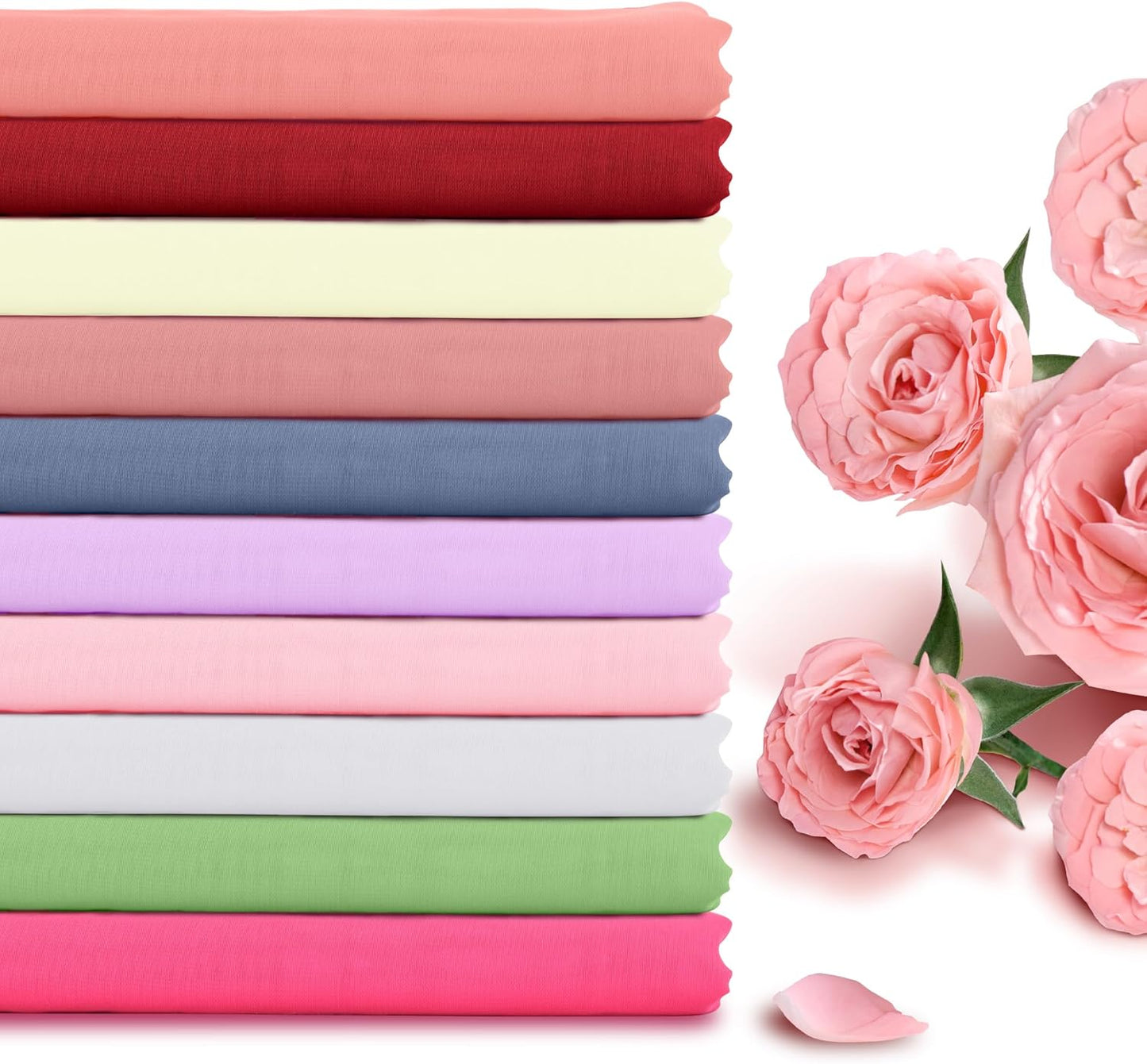 Horbaunal Light Pink Chiffon Fabric by The Yard, 1 Yard Continuous Sheer Fabric 59" Wide Soft Draping Fabric for Wedding Arch Draping Party Backdrop DIY Sewing