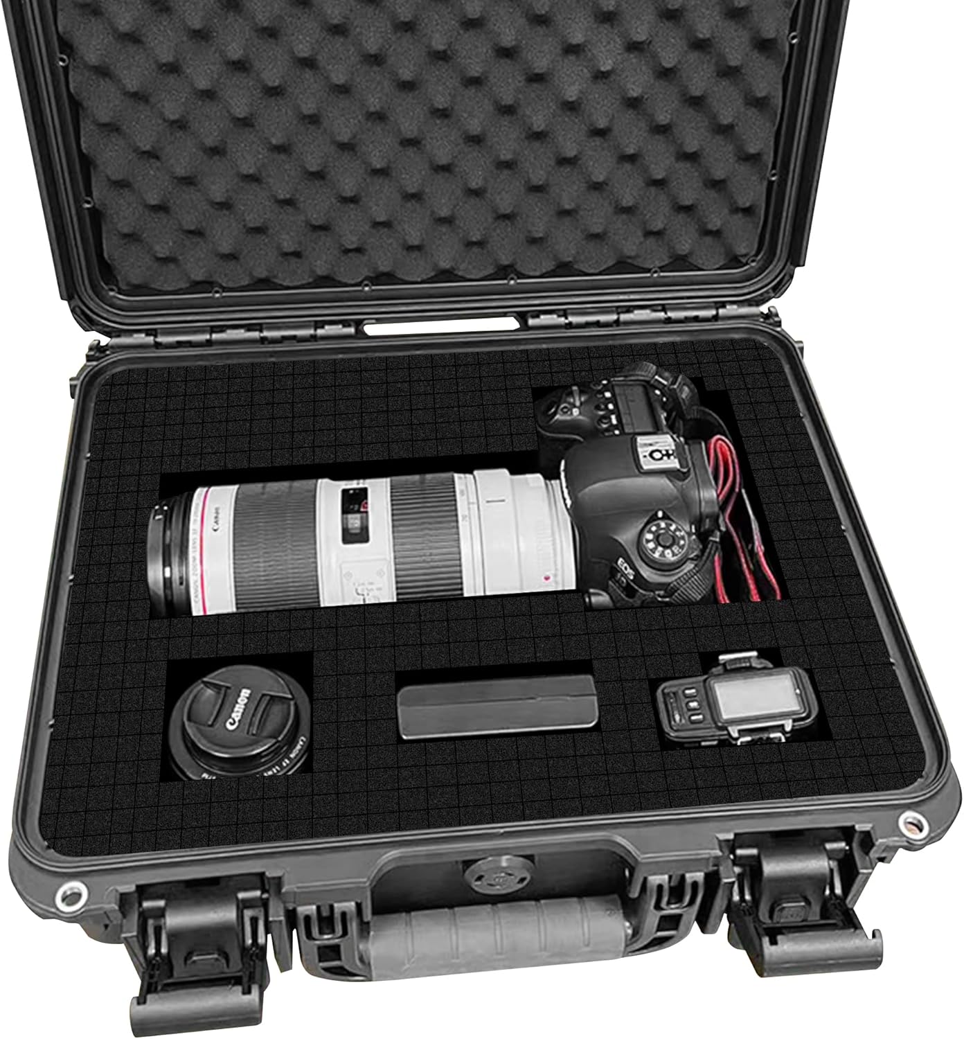 DECOHS 6 Pcs Pick Apart Foam Insert- 2 Sizes Pick and Pluck Foam- Pluck Pre Cube Sheet Foam with Bottom Use for Toolbox Game Box Cases Storage Drawer