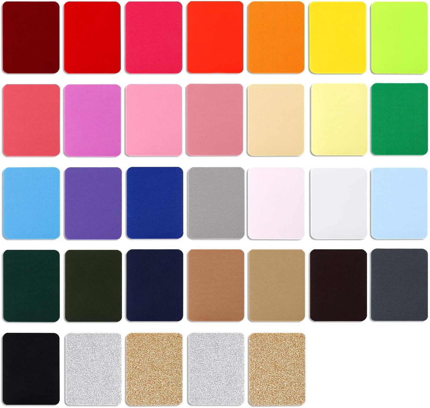 AUGSHY 33 Pcs Iron On Patches, 31 Colors Great for Jeans Crafts