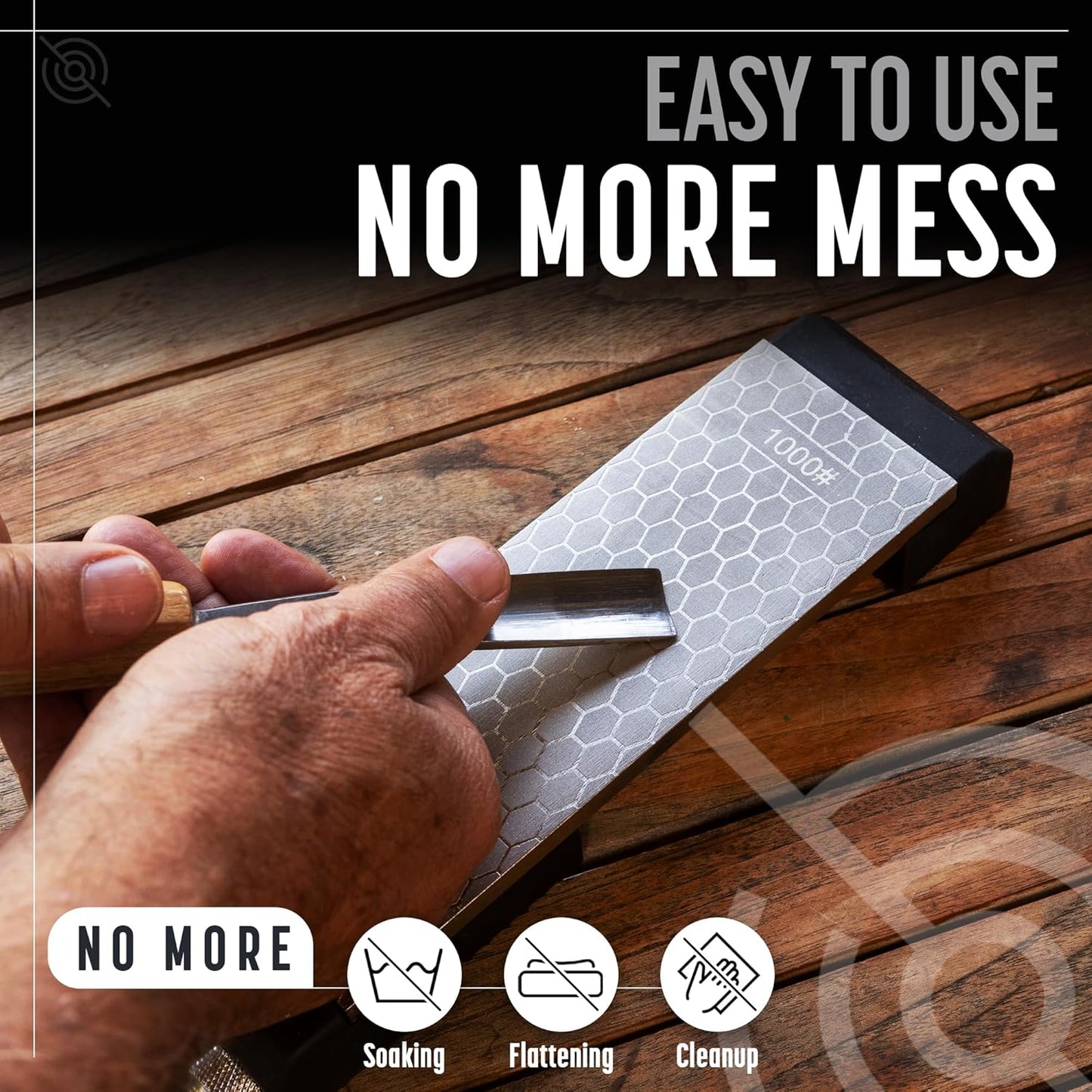 Schaaf Tools Diamond Whetstone Knife Sharpener Complete Kit with Adjustable Base, 2-Sided 400/1000 Grit Diamond Sharpening Stone Set with Chisel Honing Jig & Angle Guide for Knives, Woodworking Tools