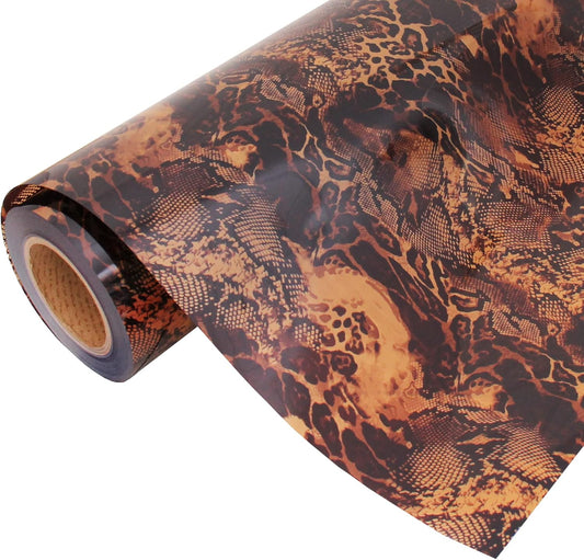 10 Yard x 20" Wide Metallic Foil Snake Pattern Heat Transfer Vinyl Film | Compatible with Venture Explore and Maker, Silhouette Cameo, & Large Format Cutters