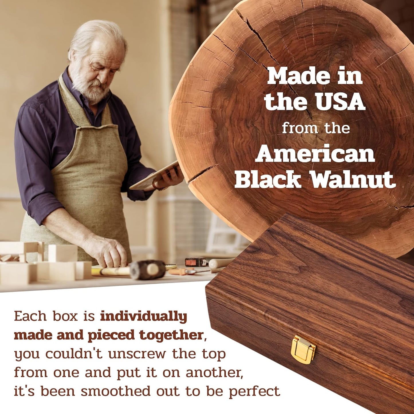 Alex Cramer The Nines Double 9 Domino Set. American-Made Solid Walnut Case Holds Our 55-Piece Set of Dominoes (Double Nine Domino Set for Adults)