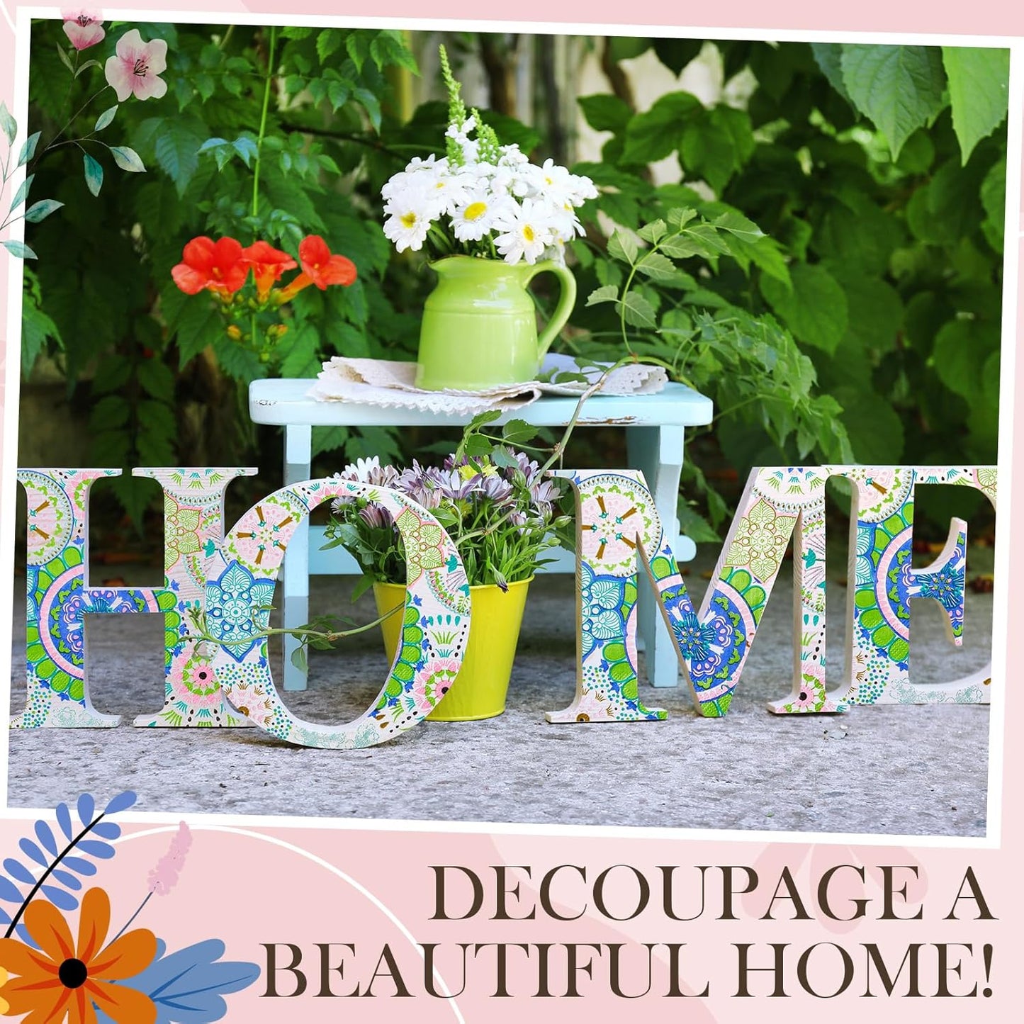 Crtiin 20 Pack Assorted Floral Napkins for Decoupage Toilet Napkins Flower Cocktail Decorative Paper for Birthday Party Beautiful Gorgeous, 20 Styles Each 6.5 inches(Style 7)