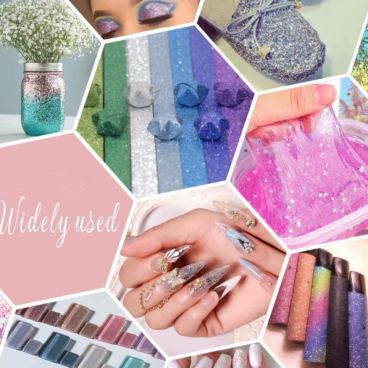 DIY Glitter for Epoxy Resin Crafts, Nail Art Earrings & More (Laser Red, 260g)