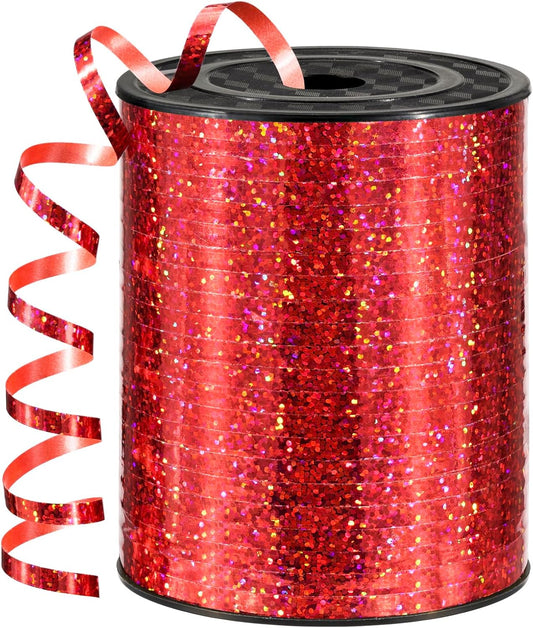 600 Yards Red Shiny Curling Ribbon 1/5 Inch Thin Balloon String, Red Plastic Ribbon for Gift Wrapping, Christmas, Baby Shower, Easter, Valentine's Day, Wedding