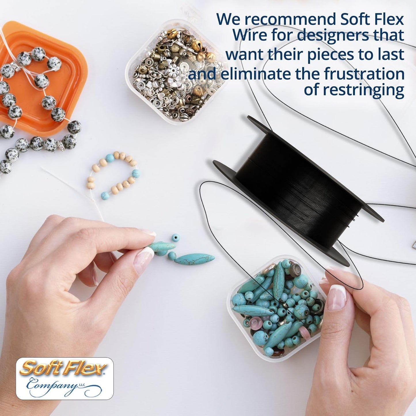 Soft Flex 49 Strand Beading Wire - Medium 0.19 Diameter - 30 Feet Nylon Design Wire