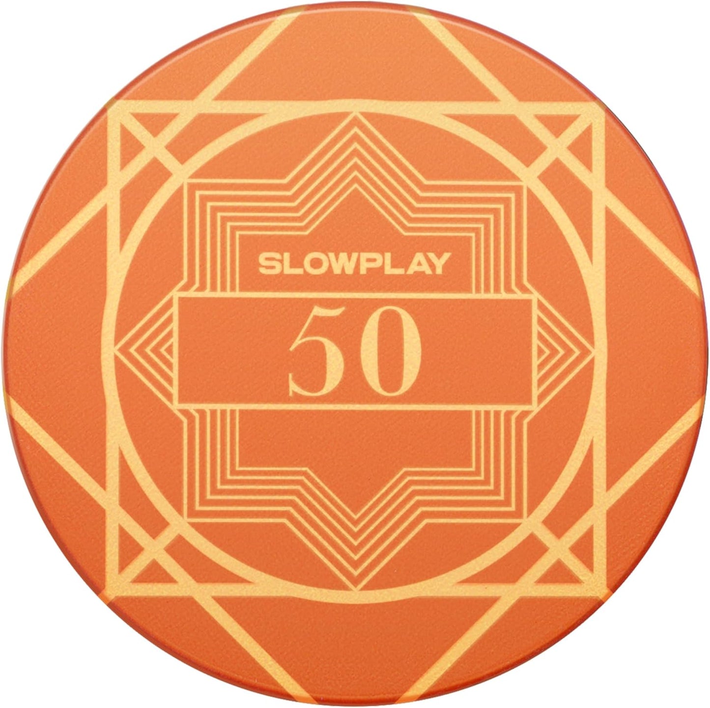 SLOWPLAY Nash Ceramic Poker Chips in Bulk, Casino Grade Ceramic 12-Gram Poker Chip for Texas Hold'em, 43mm Professional Chips Pack of 50 with Denomination of 50