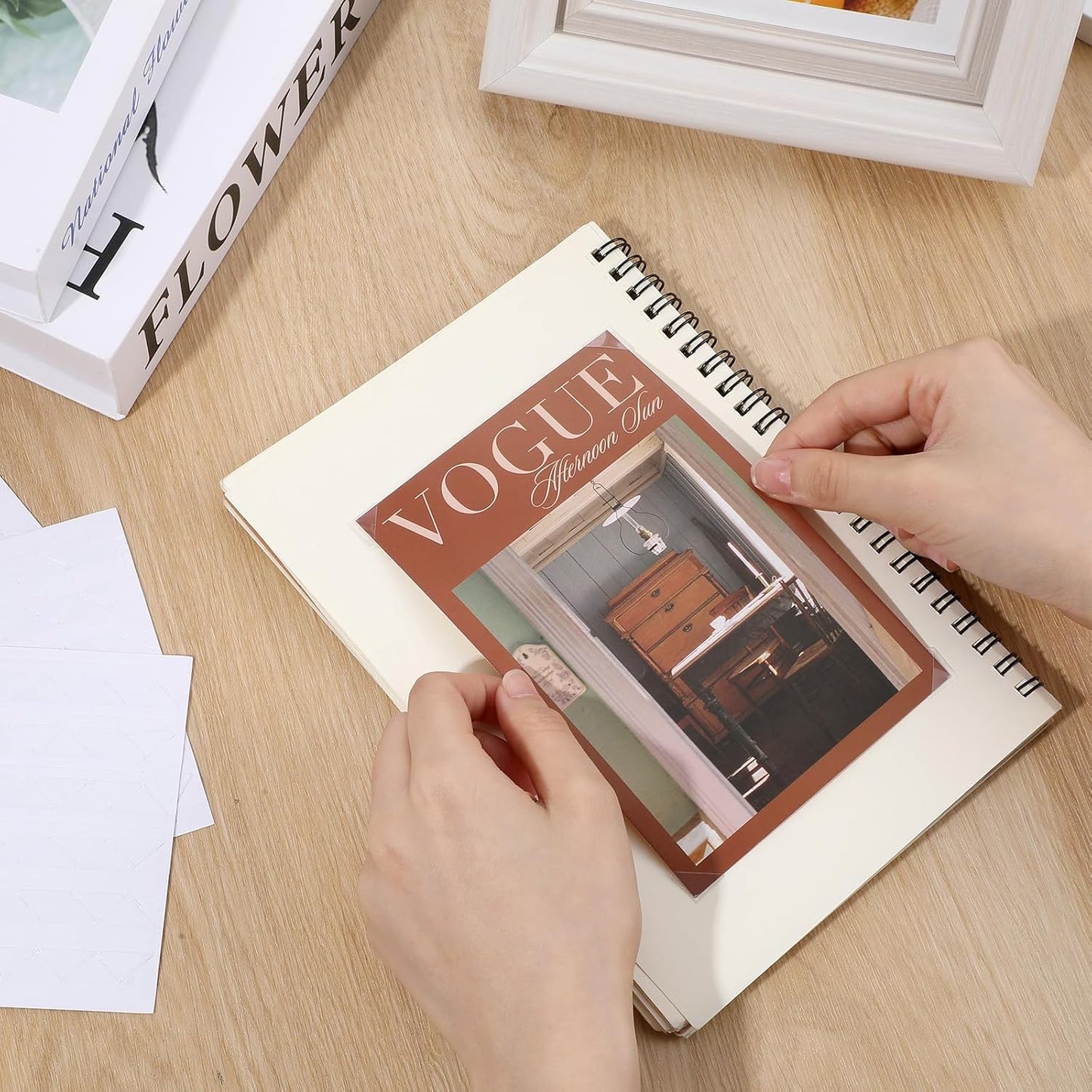 Mabor 2040Pcs Photo Corners for Scrapbooking, Self Adhesive Scrapbook Photo Corner Stickers, Clear Picture Mounting Corners Stickers for DIY Album Journal Memory Books